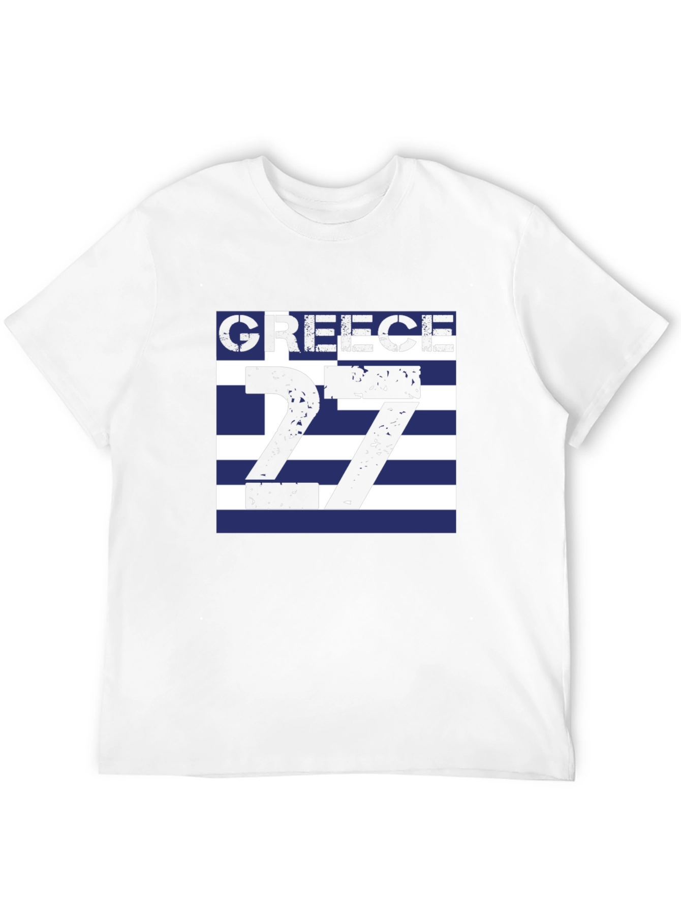 Greece Flag T-Shirt - Number 27 Greek Pride