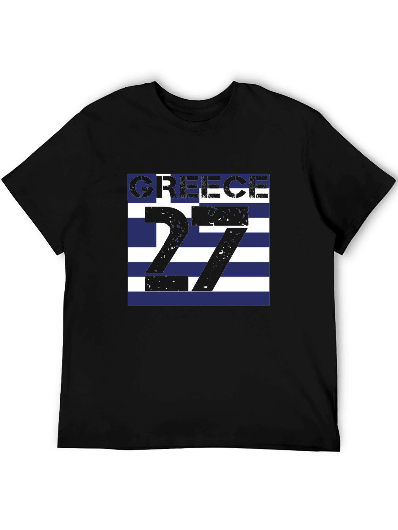 Greece Flag T-Shirt - Number 27 Greek Pride