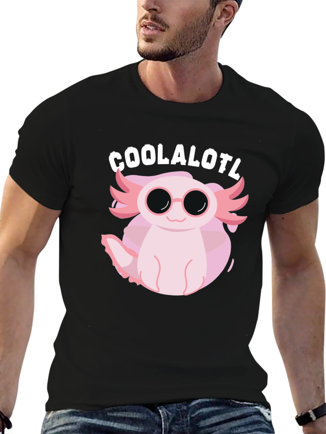 Cool Axolotl Black T-Shirt