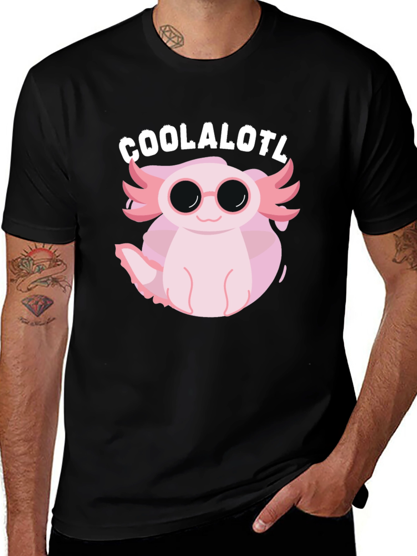 Cool Axolotl Black T-Shirt