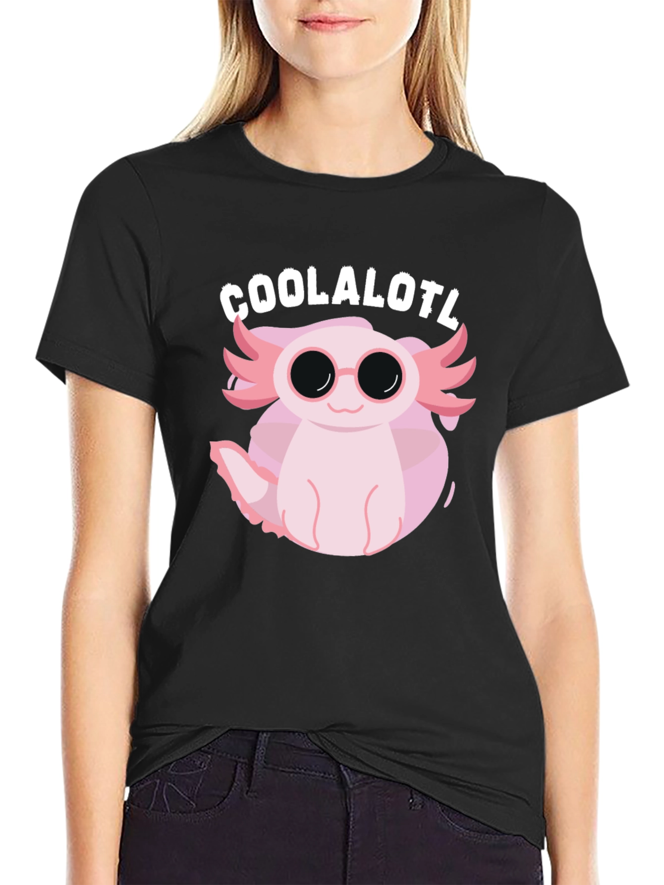 Cool Axolotl Black T-Shirt