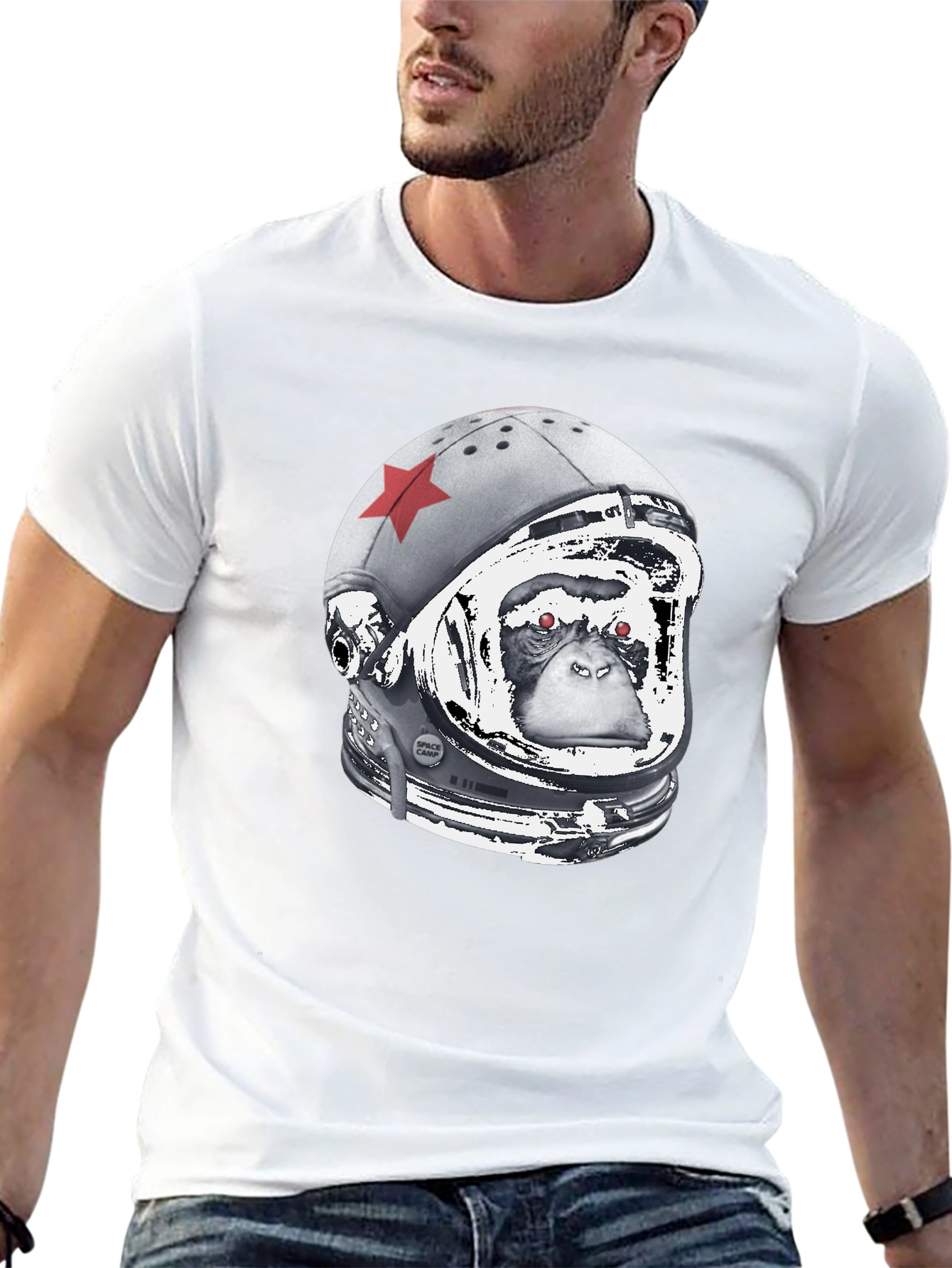 Astro Chimp Tee - Space Monkey Graphic T-Shirt