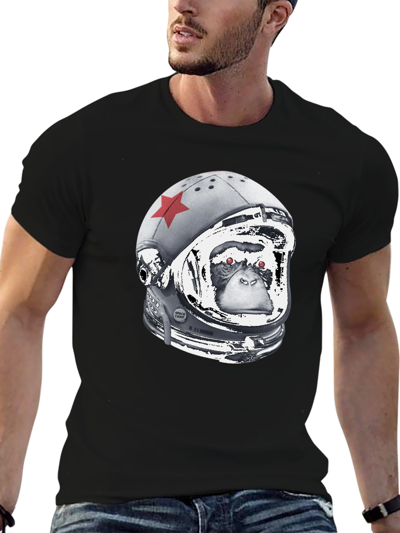 Astro Chimp Tee - Space Monkey Graphic T-Shirt