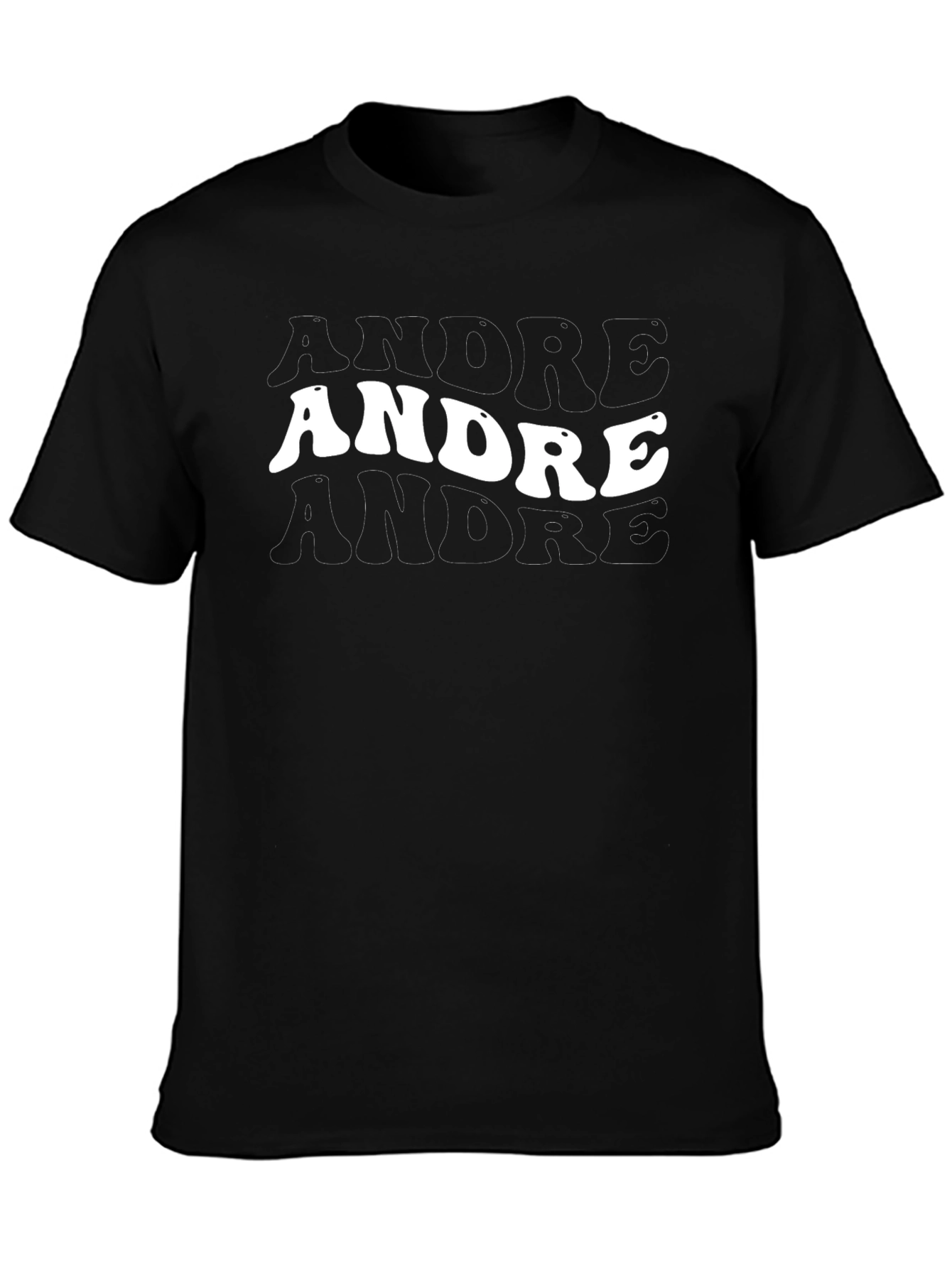 Retro Andre Graphic Tee - Black