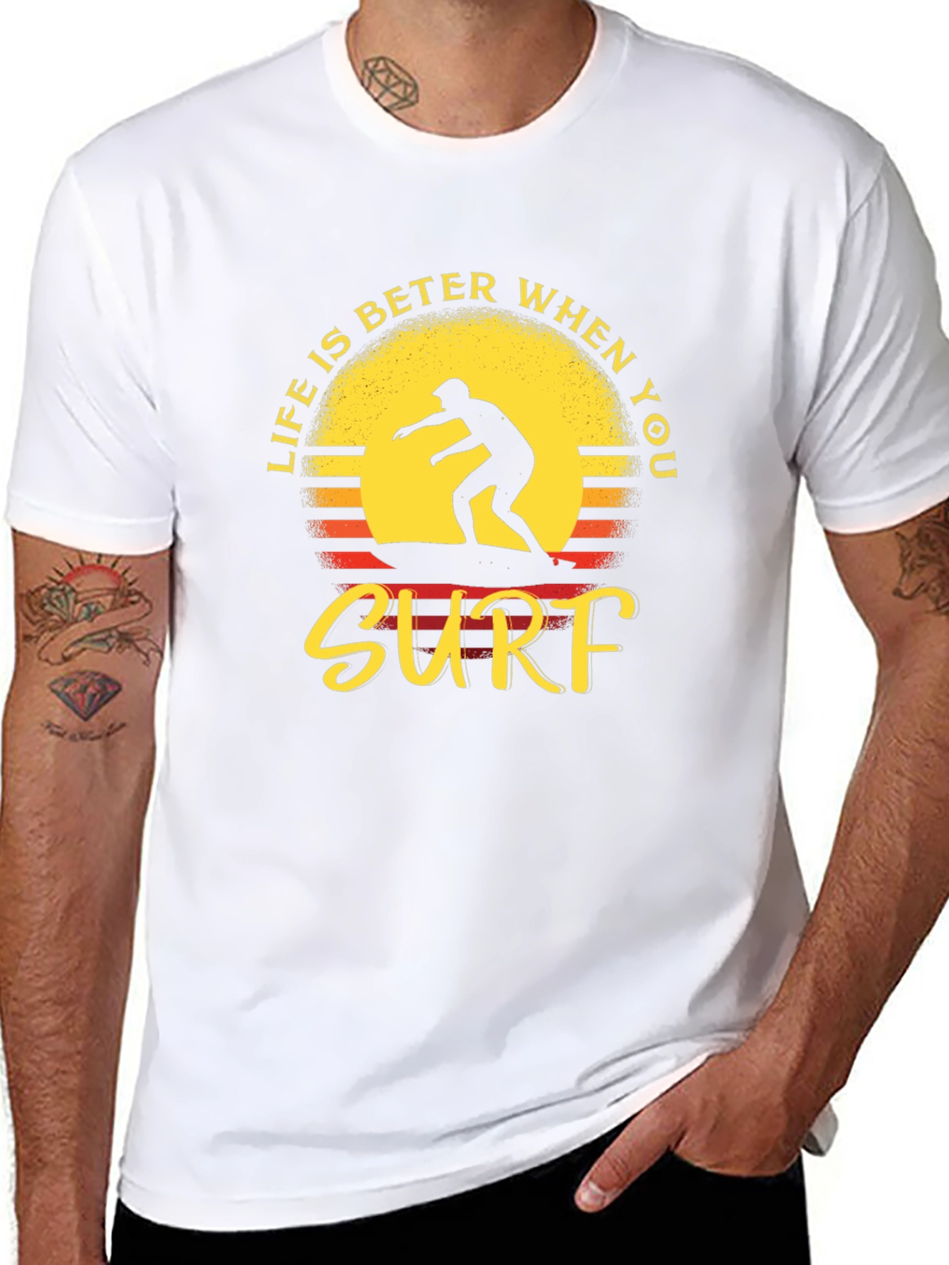Life is Better When You Surf Black T-Shirt