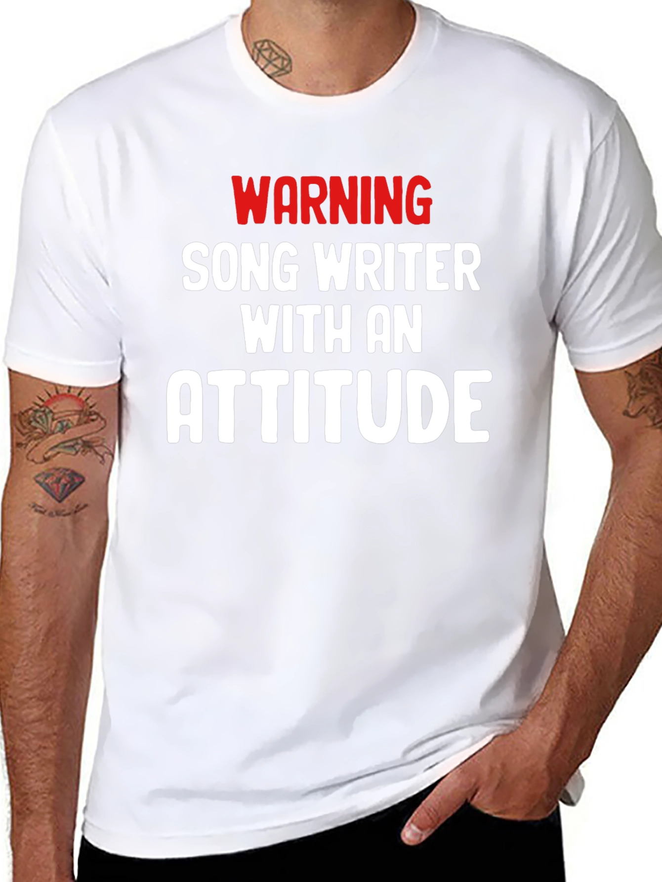 Warning Songwriter with Attitude Tee