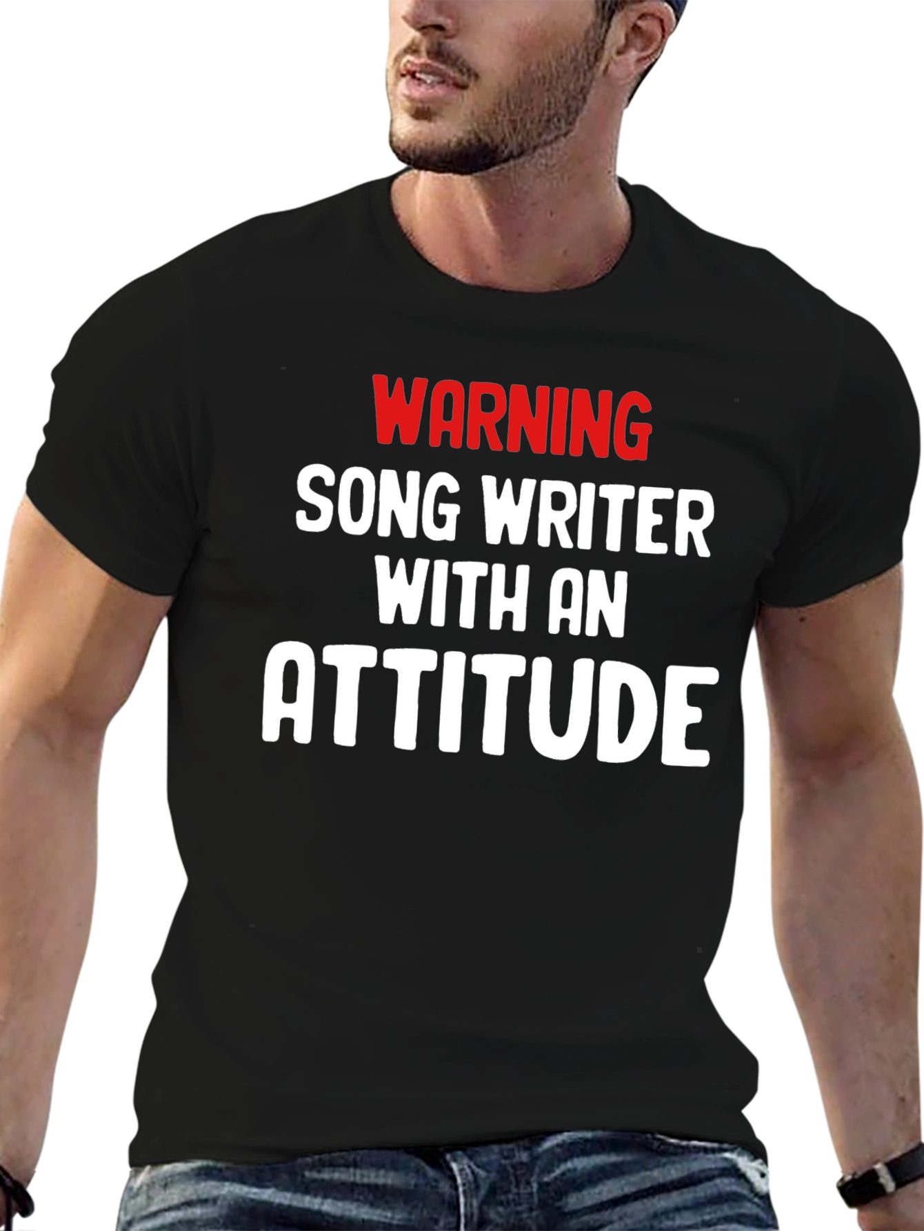 Warning Songwriter with Attitude Tee