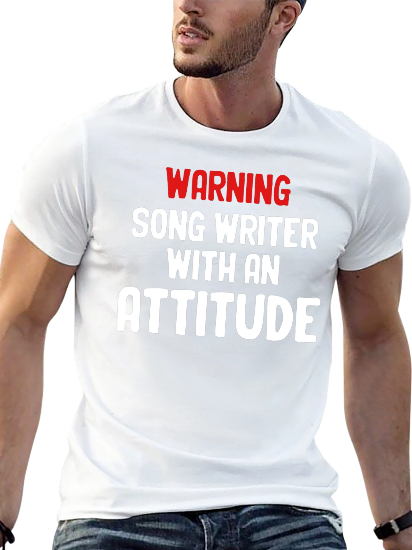 Warning Songwriter with Attitude Tee