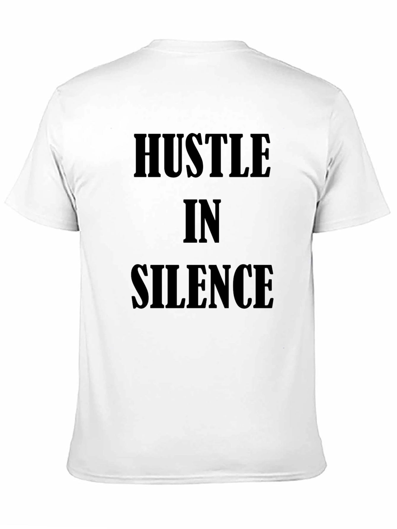 Hustle In Silence Black Graphic Tee