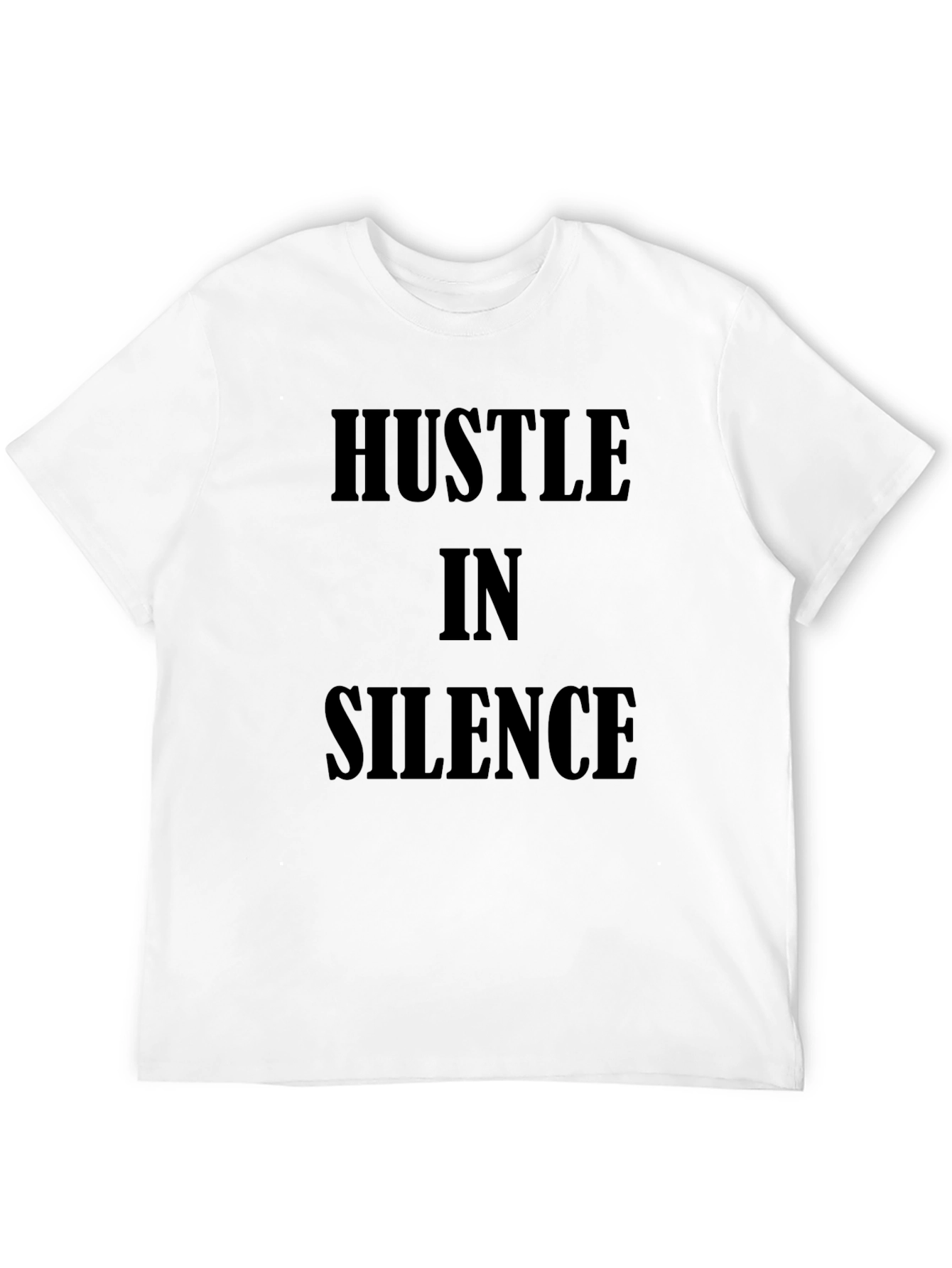 Hustle In Silence Black Graphic Tee