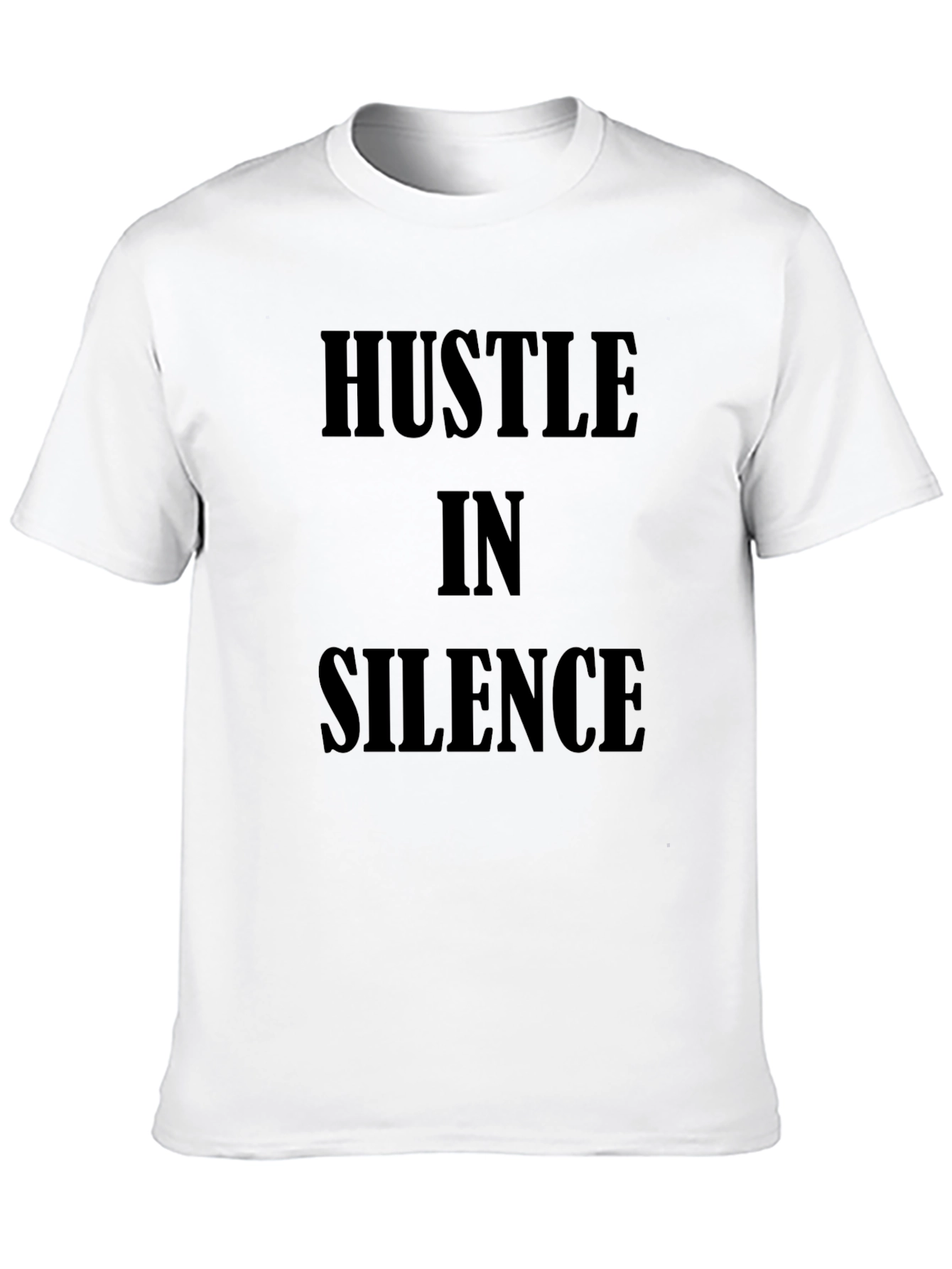 Hustle In Silence Black Graphic Tee