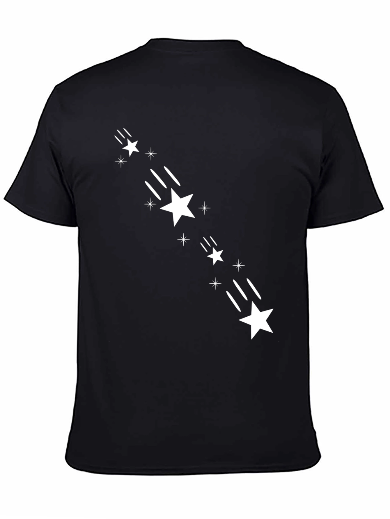 Shooting Star Graphic Tee - Black Cotton Comfort