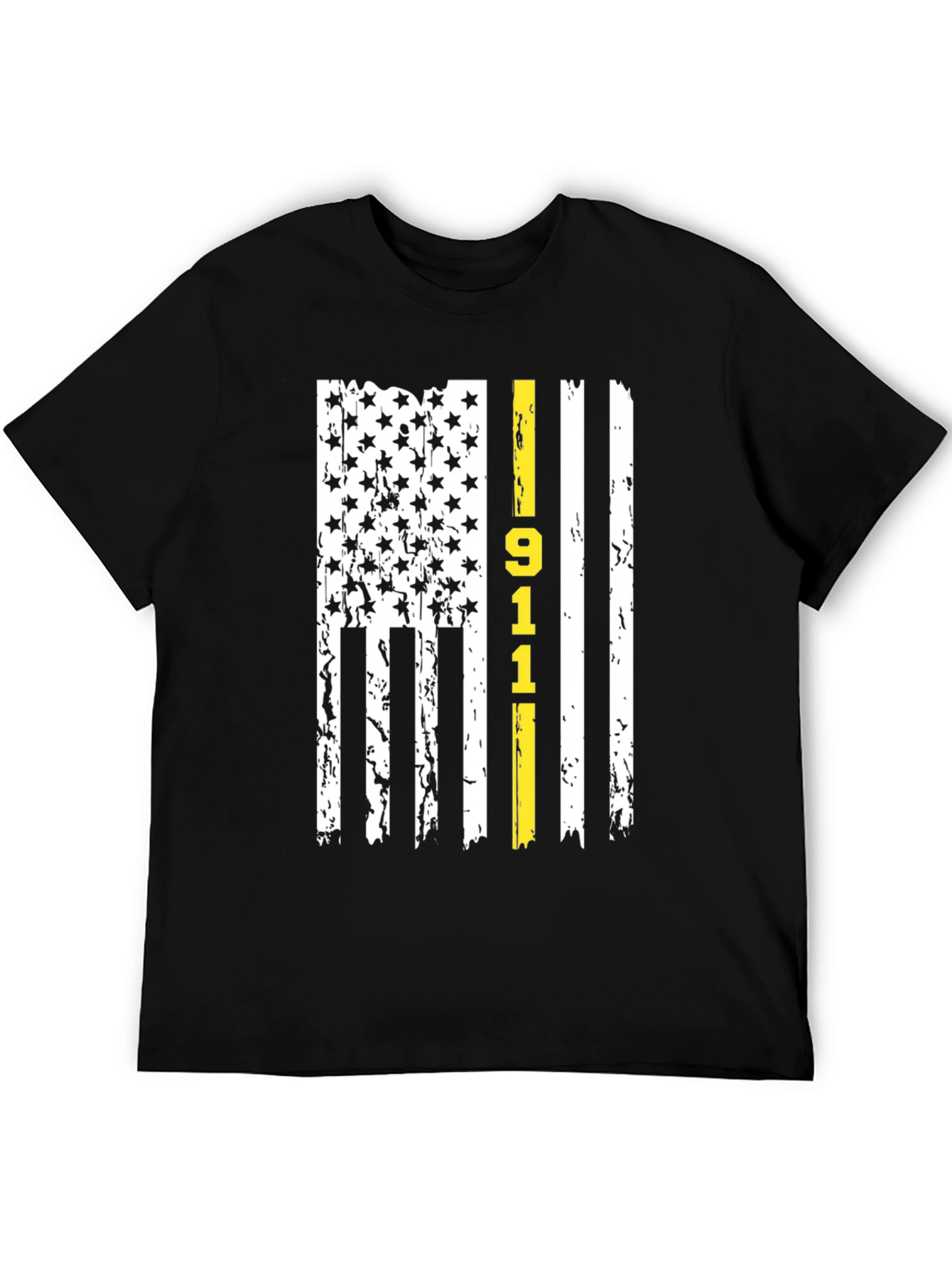 911 Dispatcher Thin Yellow Line American Flag T-Shirt