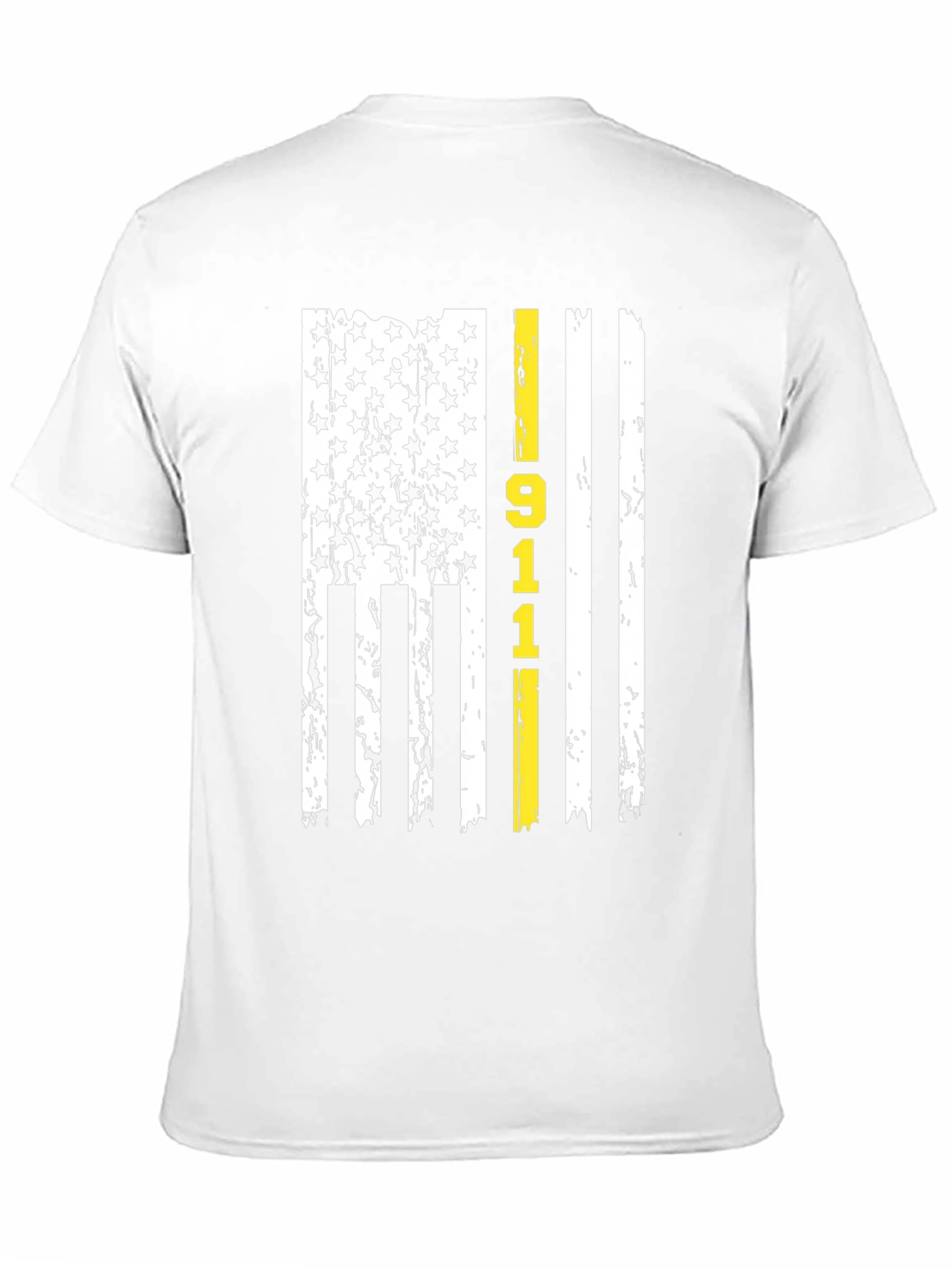 911 Dispatcher Thin Yellow Line American Flag T-Shirt