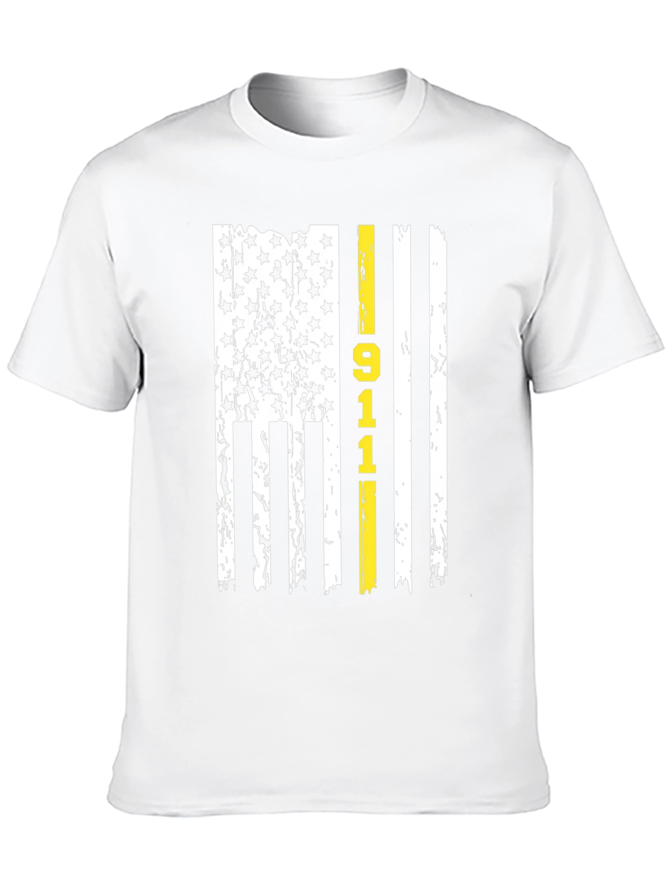 911 Dispatcher Thin Yellow Line American Flag T-Shirt