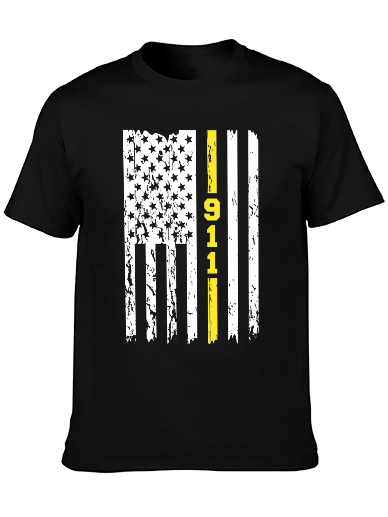 911 Dispatcher Thin Yellow Line American Flag T-Shirt