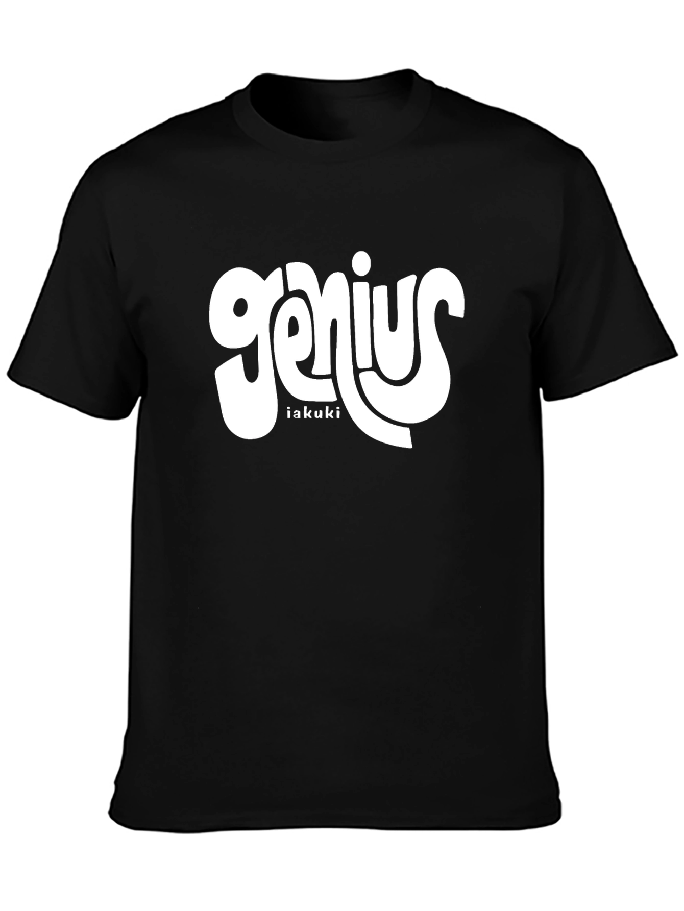 Genius Black Graphic T-Shirt | Iakuki