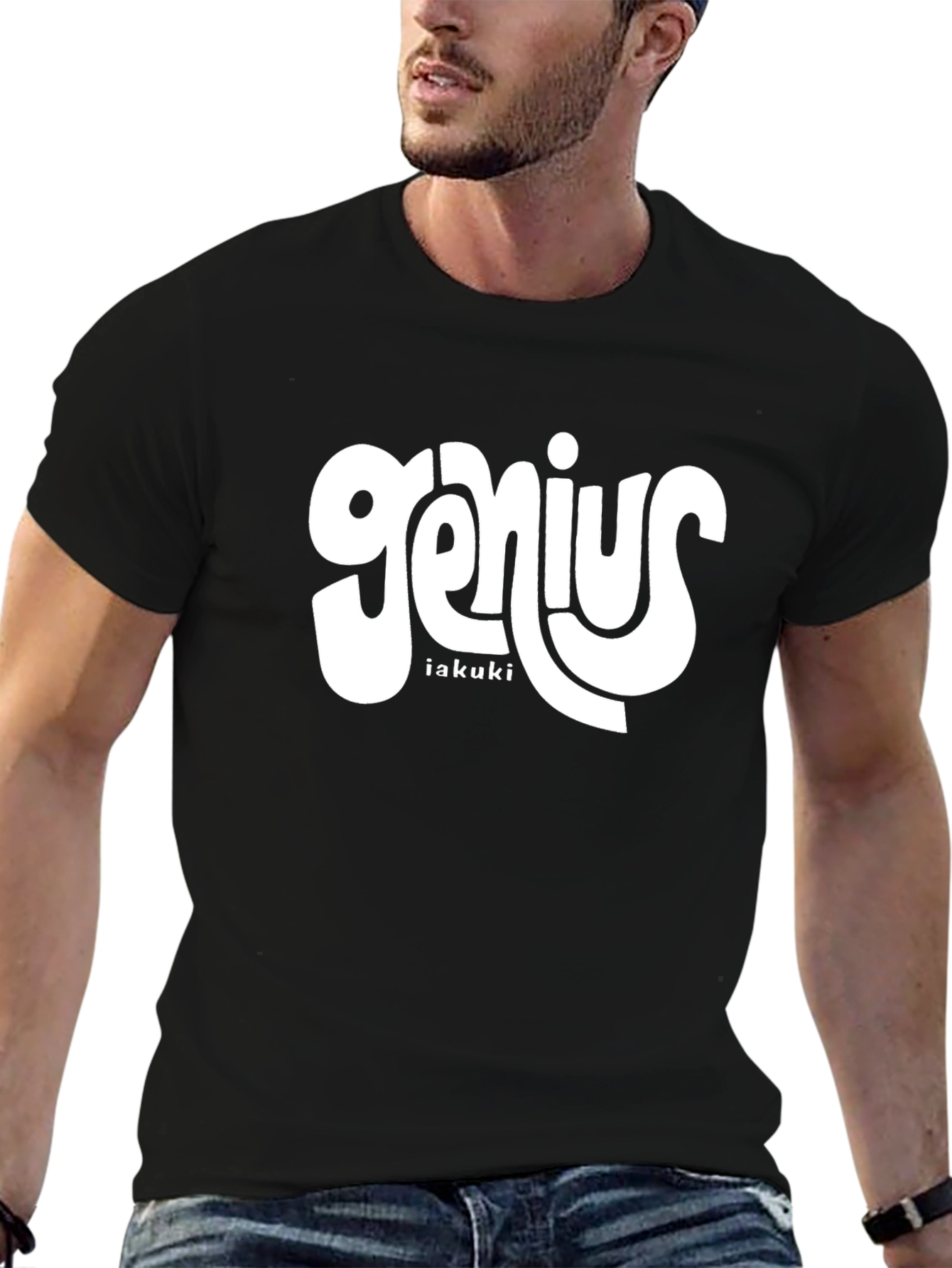 Genius Black Graphic T-Shirt | Iakuki
