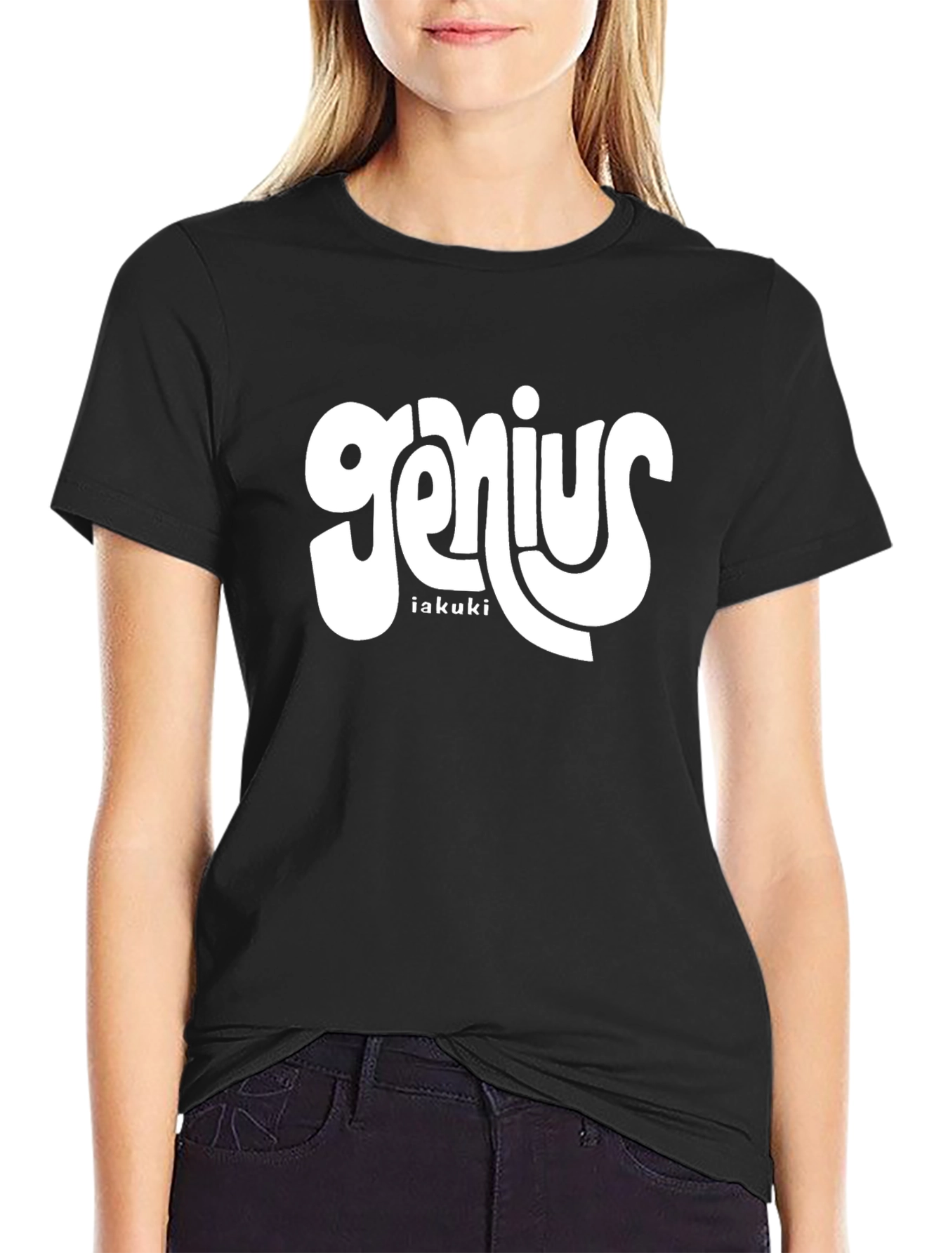 Genius Black Graphic T-Shirt | Iakuki