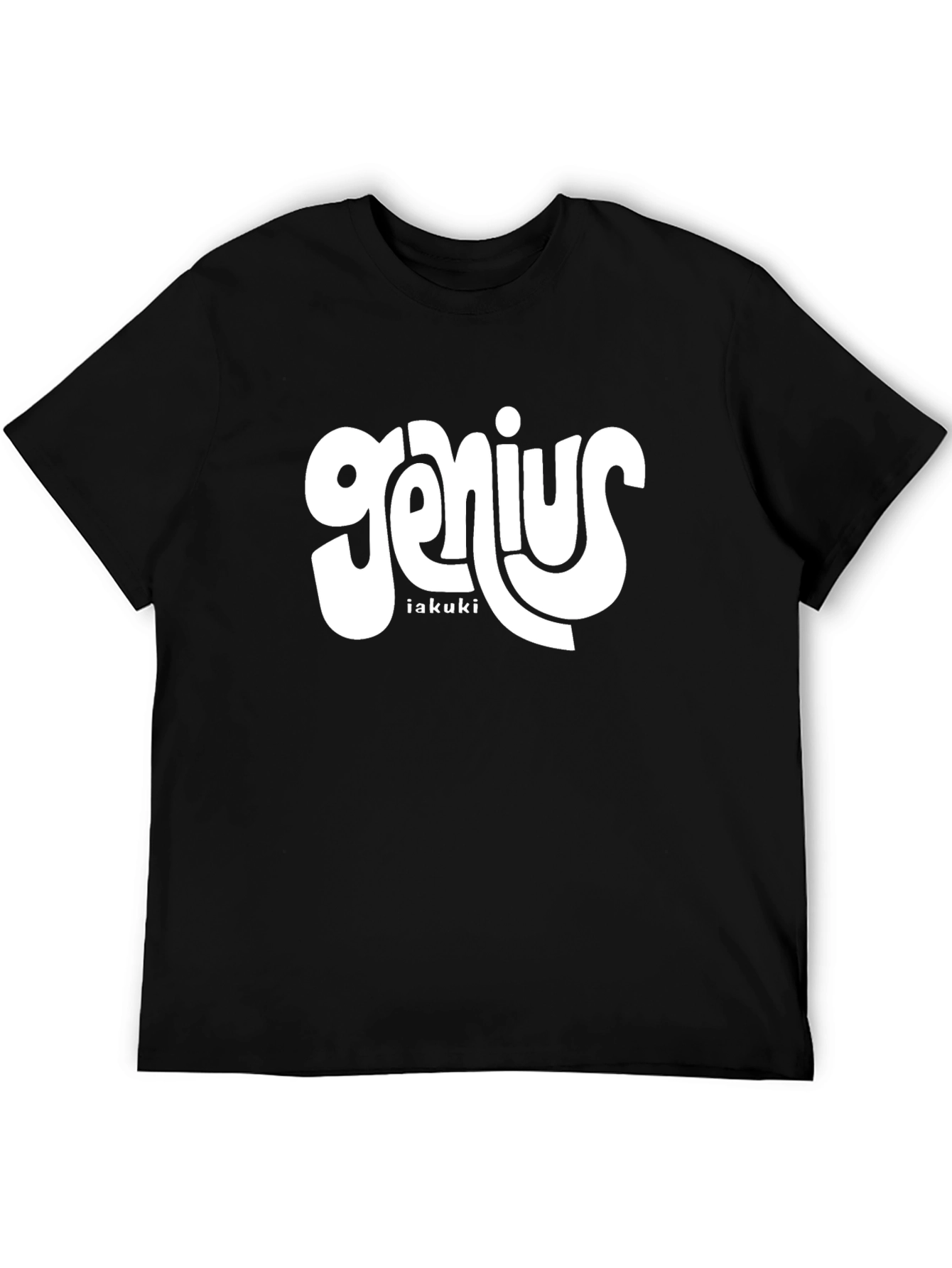 Genius Black Graphic T-Shirt | Iakuki
