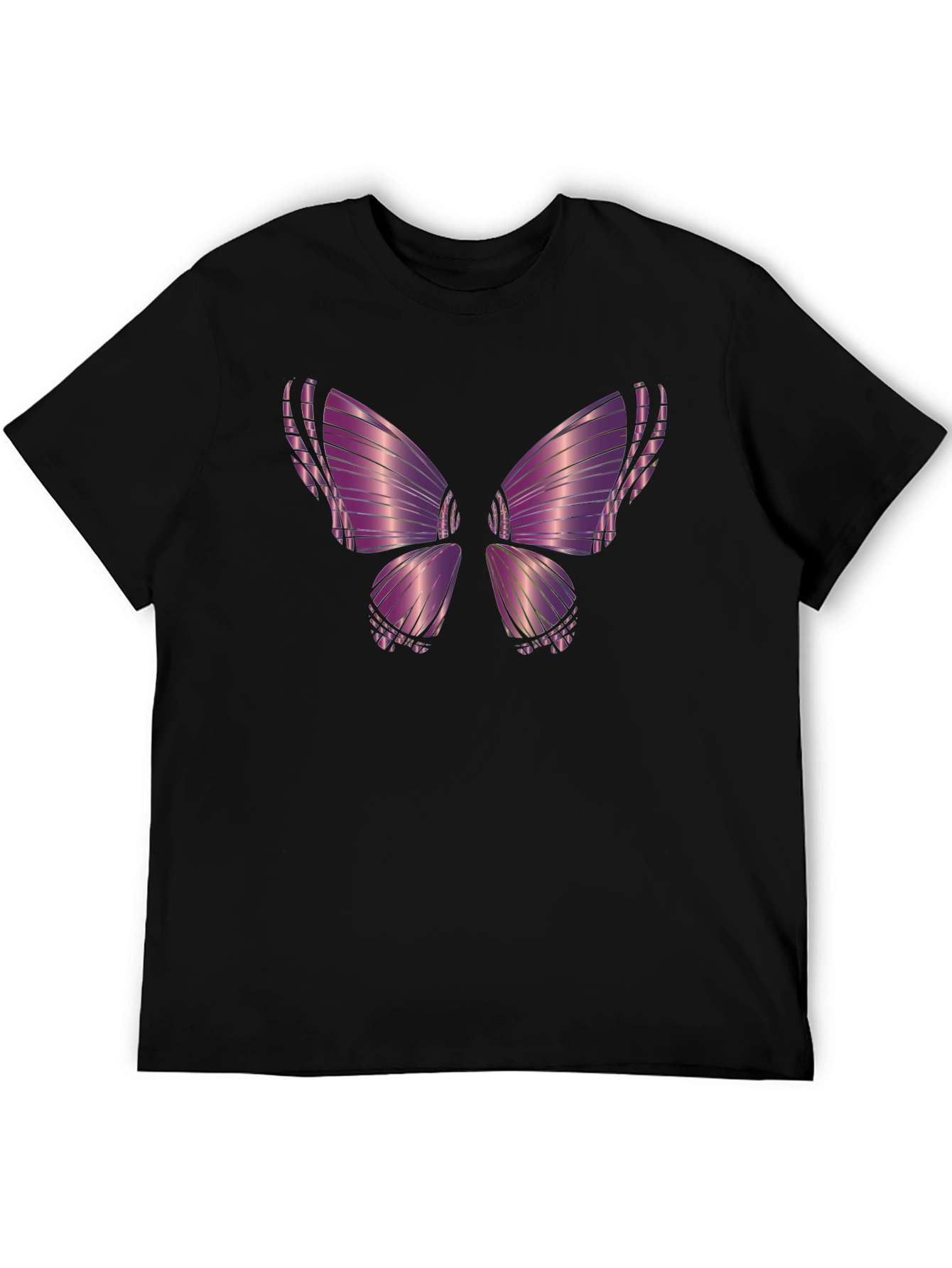 Purple Butterfly Graphic Tee - Stylish Mens T-Shirt