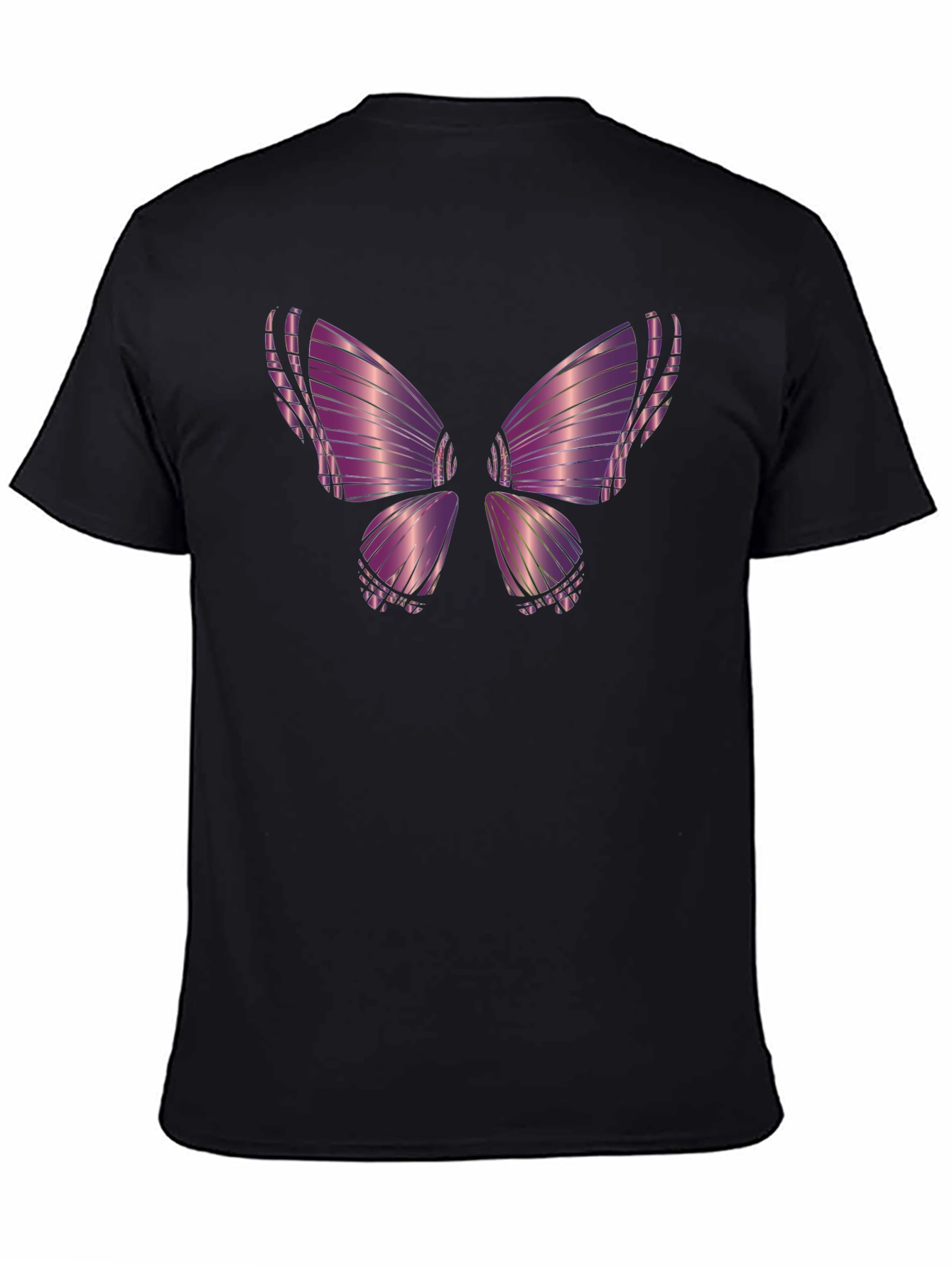 Purple Butterfly Graphic Tee - Stylish Mens T-Shirt