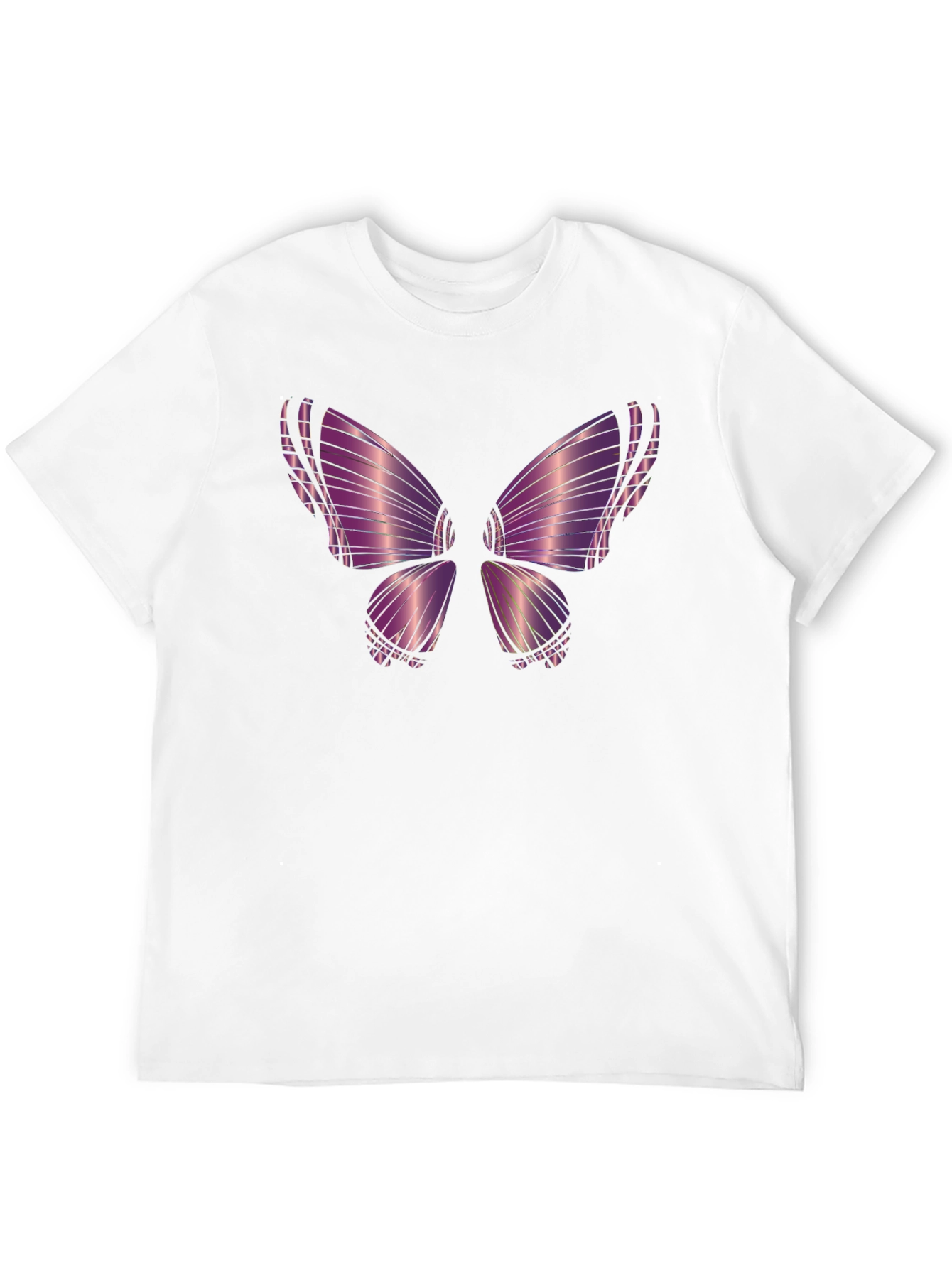 Purple Butterfly Graphic Tee - Stylish Mens T-Shirt
