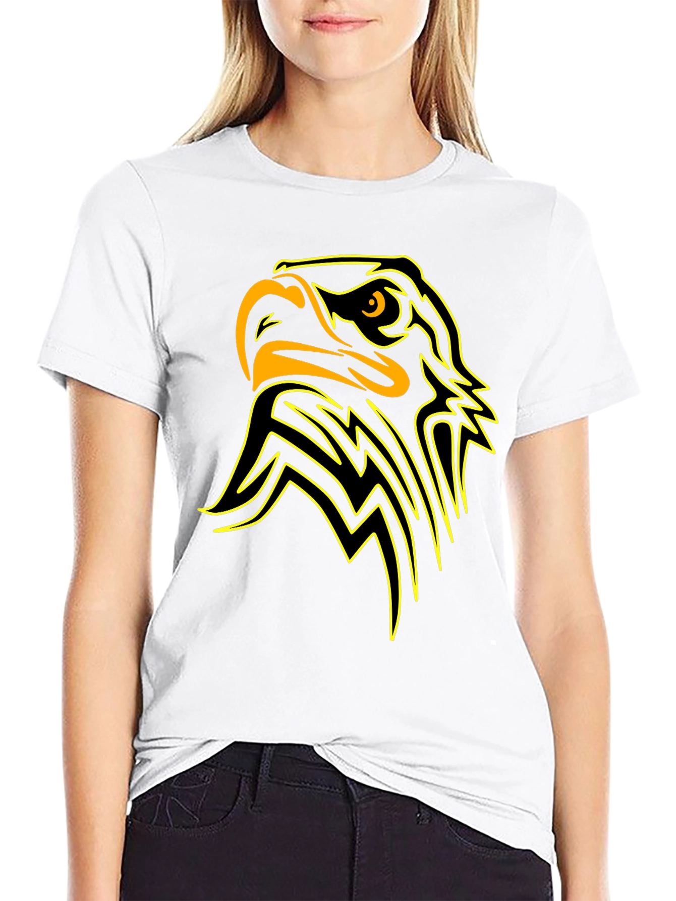 Bold Eagle Graphic Tee - Black