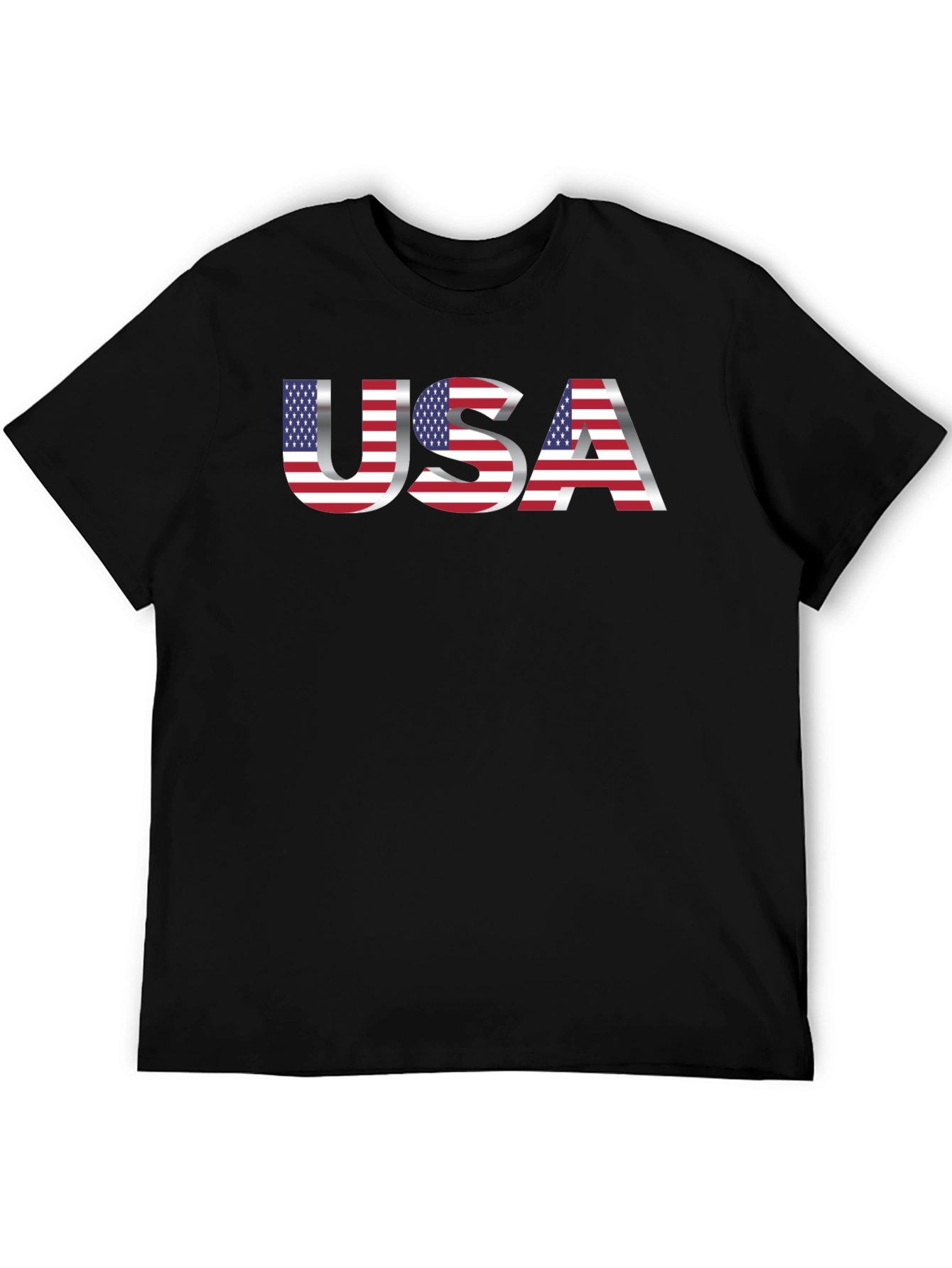 USA Flag Graphic Tee - Patriotic Mens T-Shirt