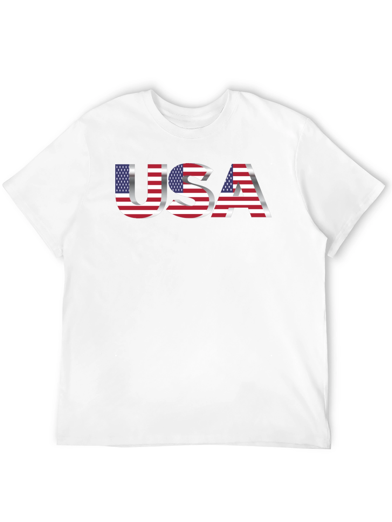 USA Flag Graphic Tee - Patriotic Mens T-Shirt