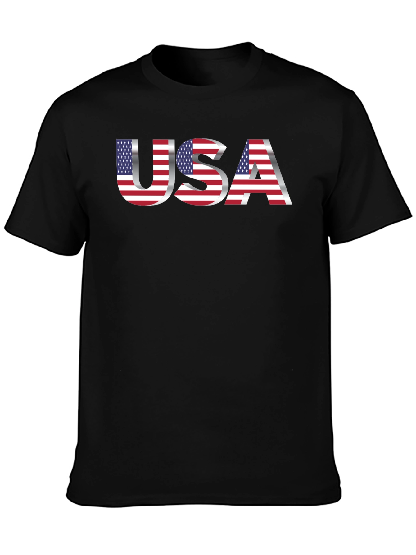USA Flag Graphic Tee - Patriotic Mens T-Shirt