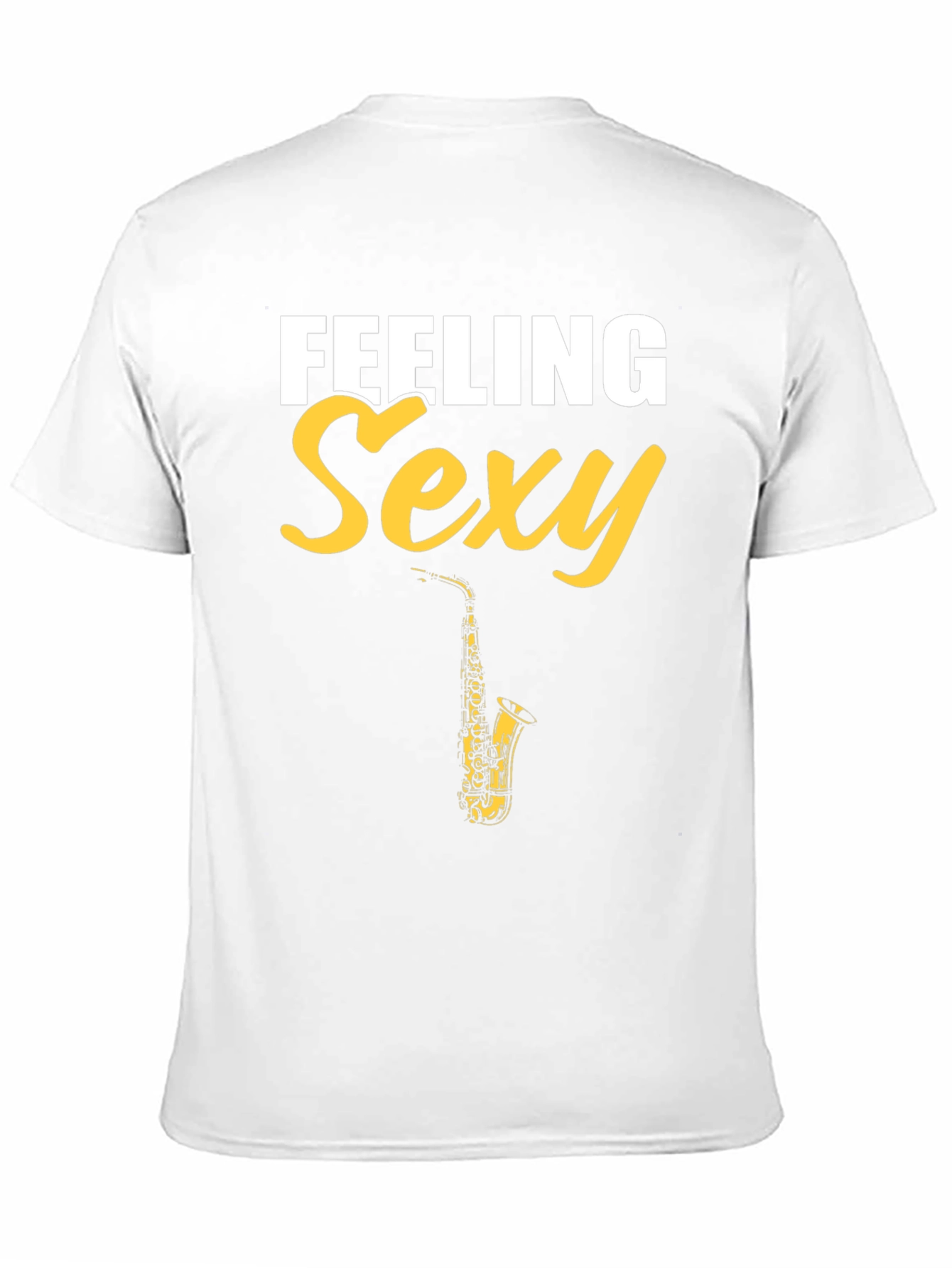 Feeling Sexy Saxophone Mens Black Graphic Tee