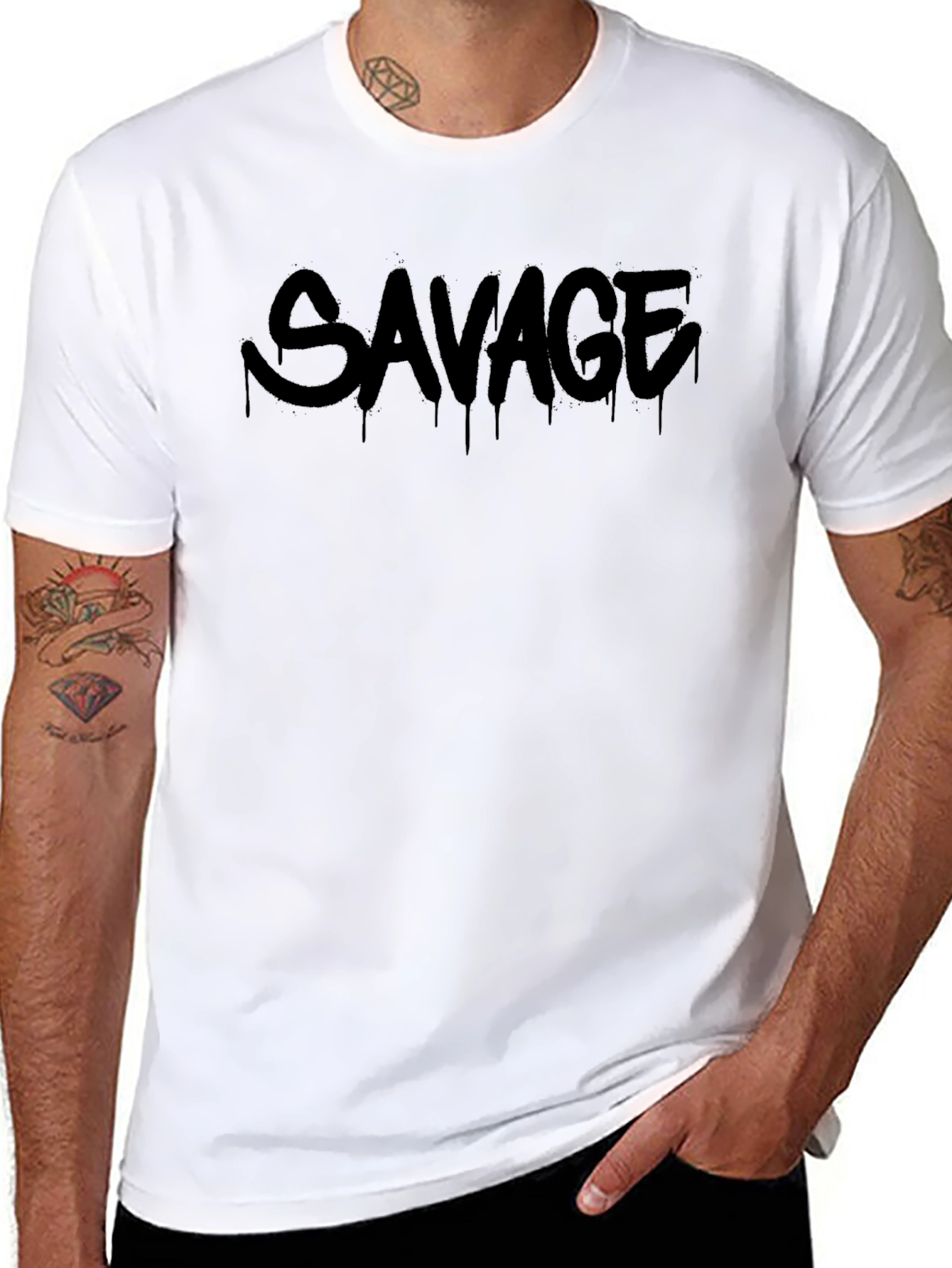 Savage Graphic Print T-Shirt - Mens Fashion Tee