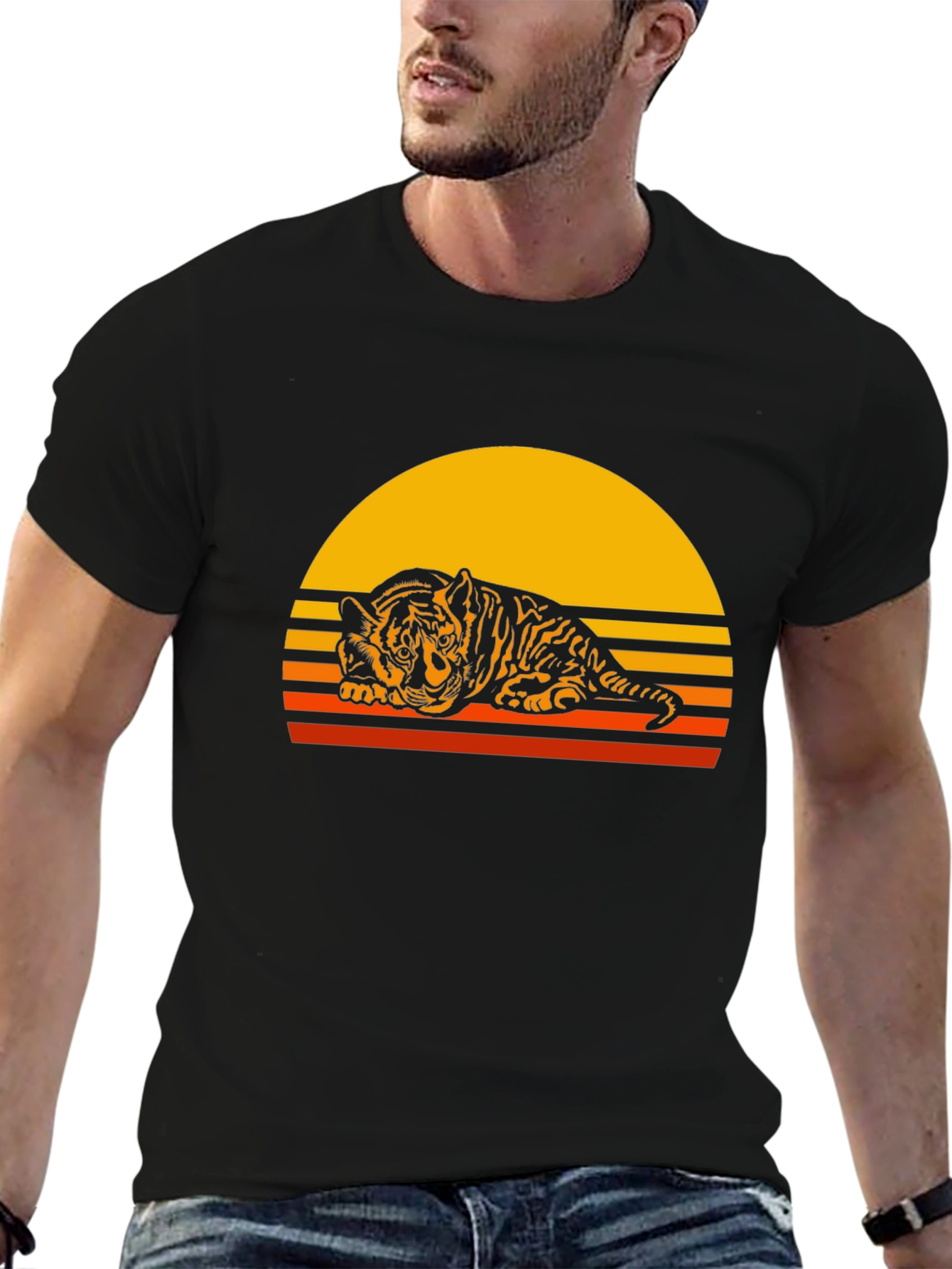 Retro Tiger Graphic Tee - Comfort Fit