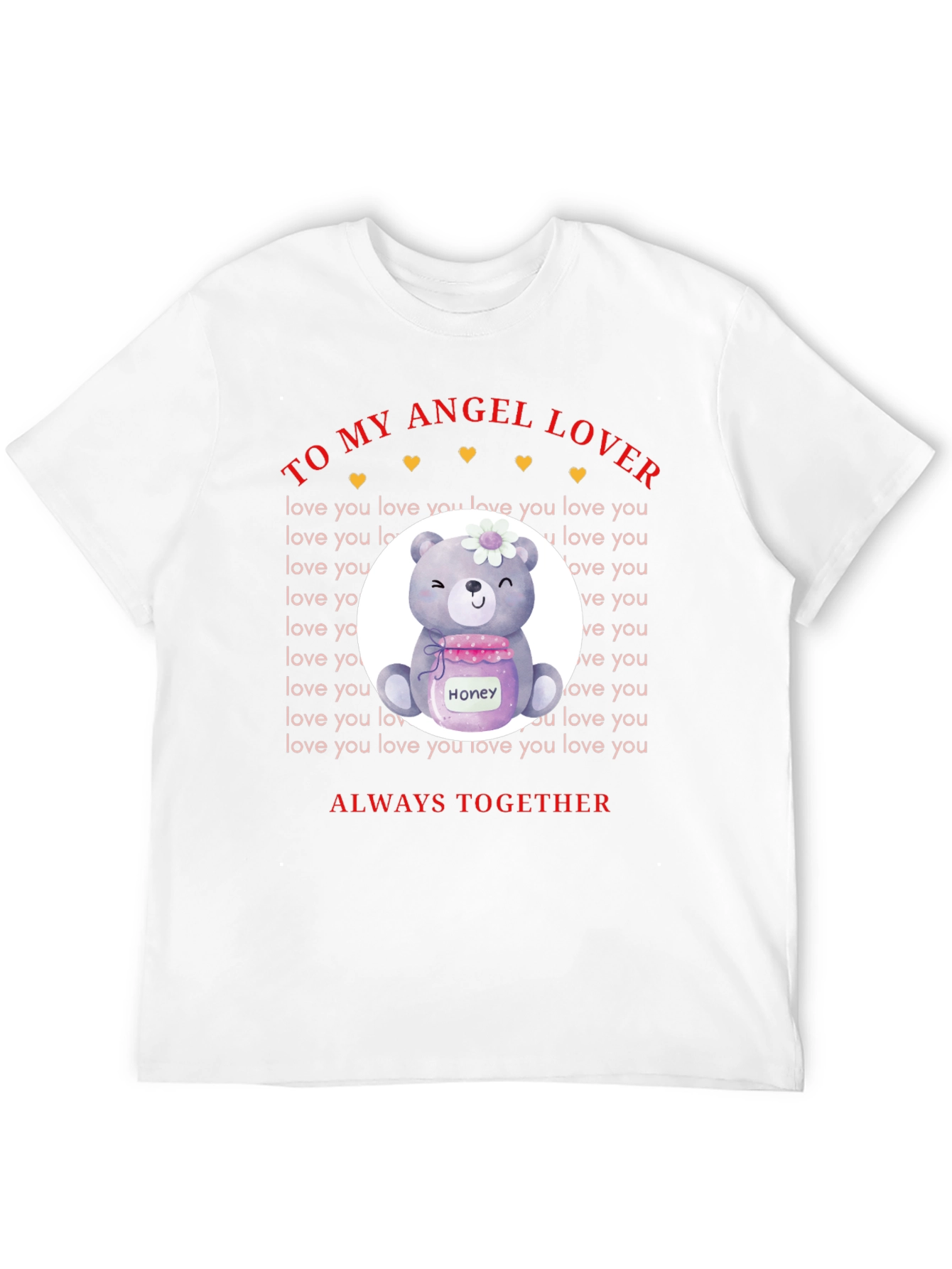 Angel Lover Bear Honey Jar Graphic T-Shirt