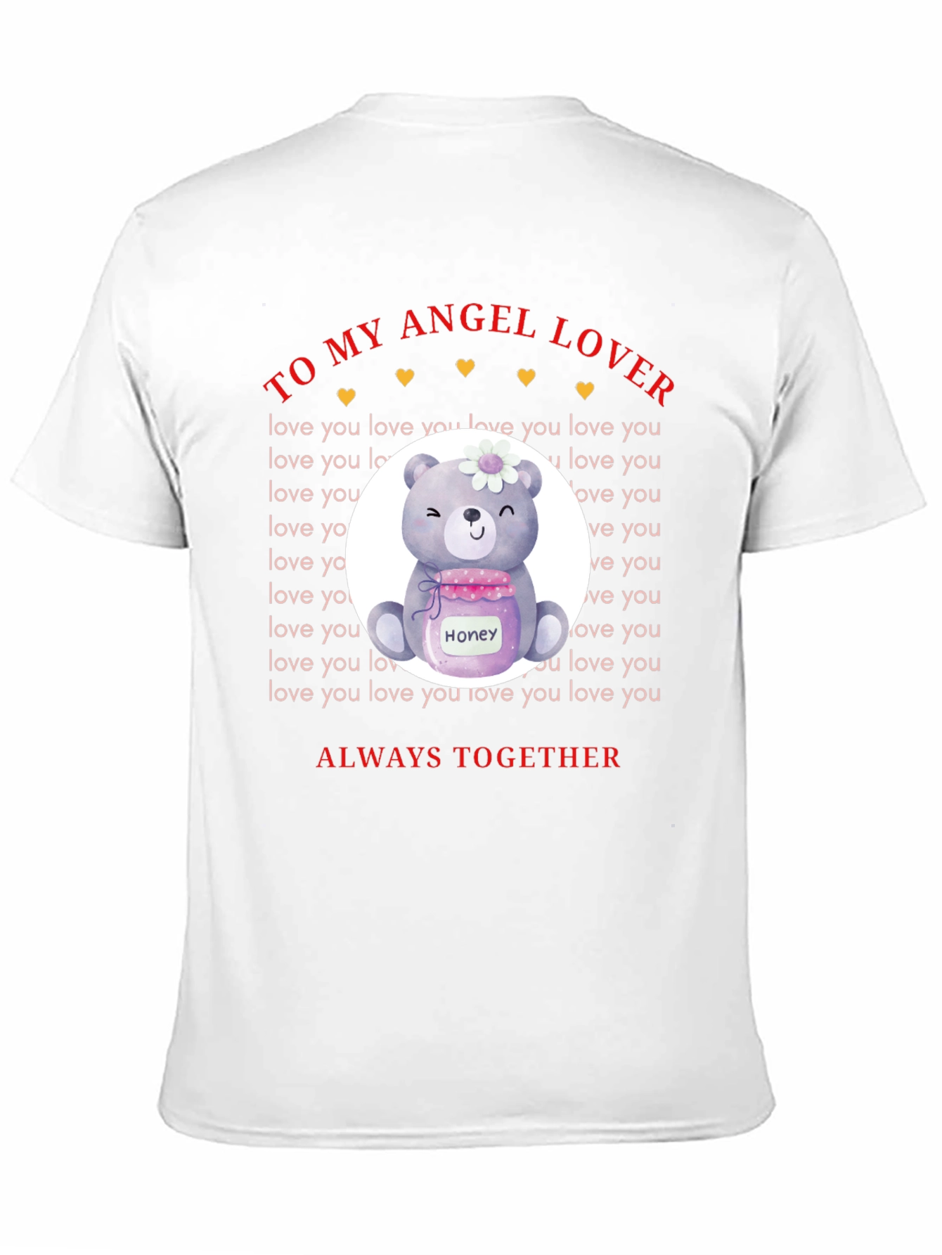 Angel Lover Bear Honey Jar Graphic T-Shirt