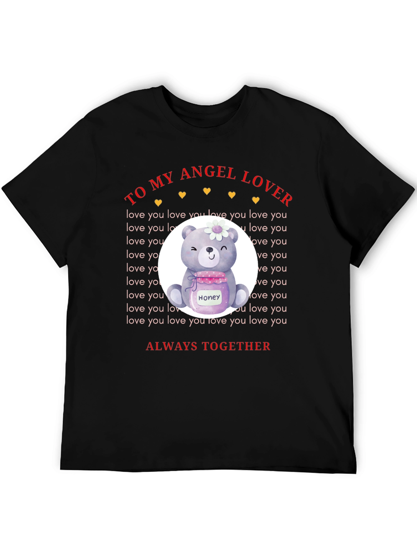 Angel Lover Bear Honey Jar Graphic T-Shirt