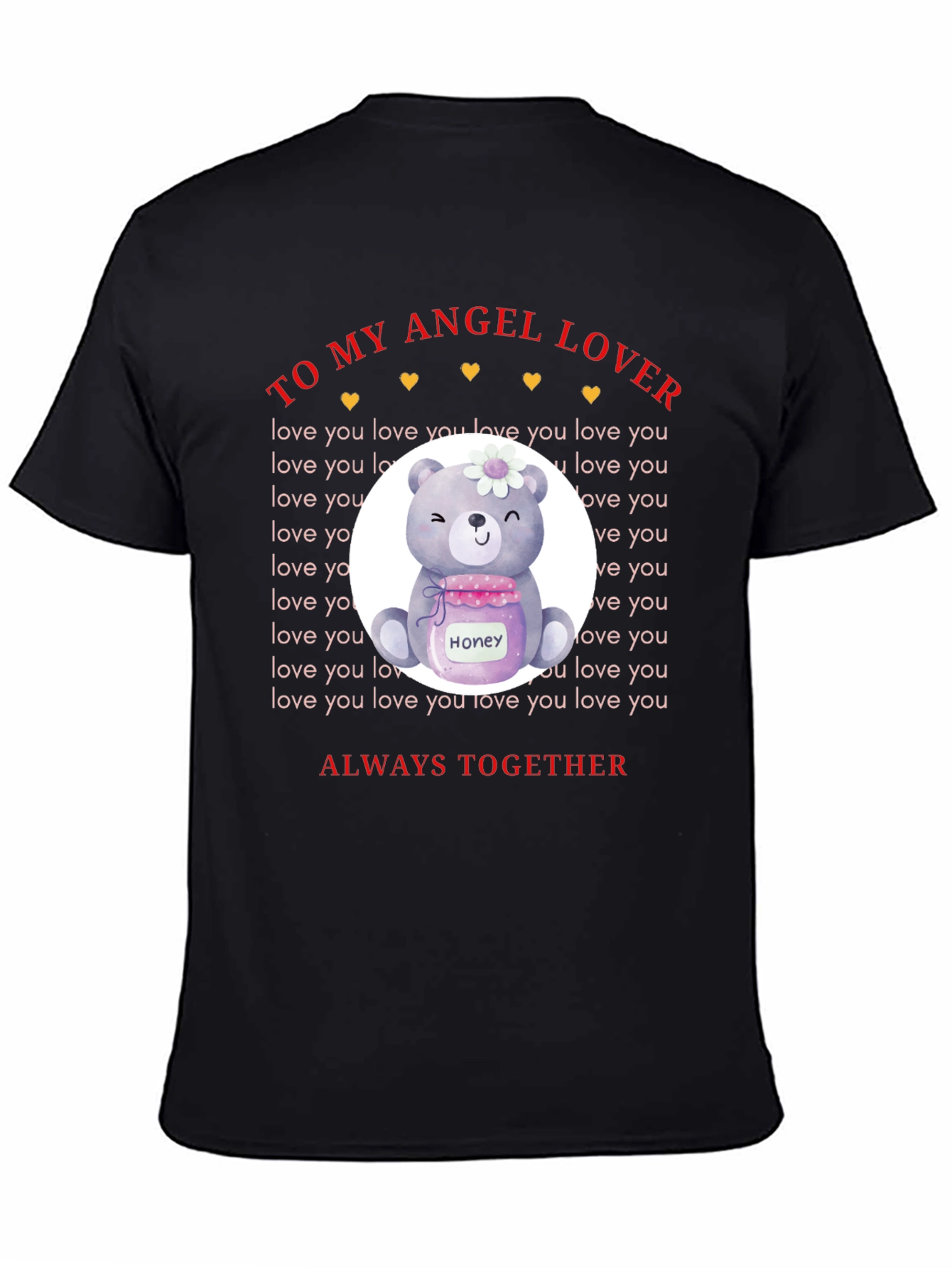 Angel Lover Bear Honey Jar Graphic T-Shirt