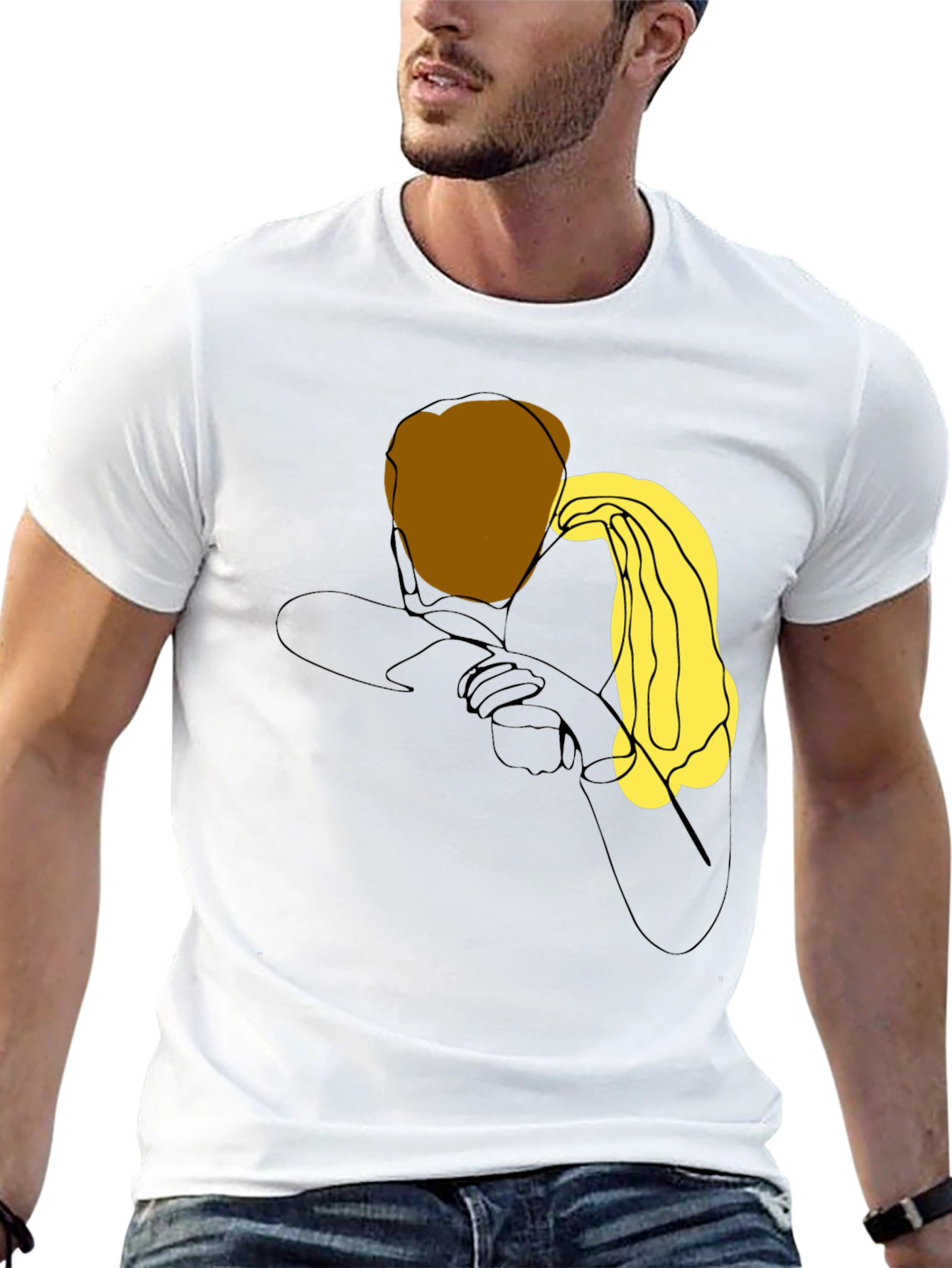 Abstract Figure Graphic Print T-Shirt