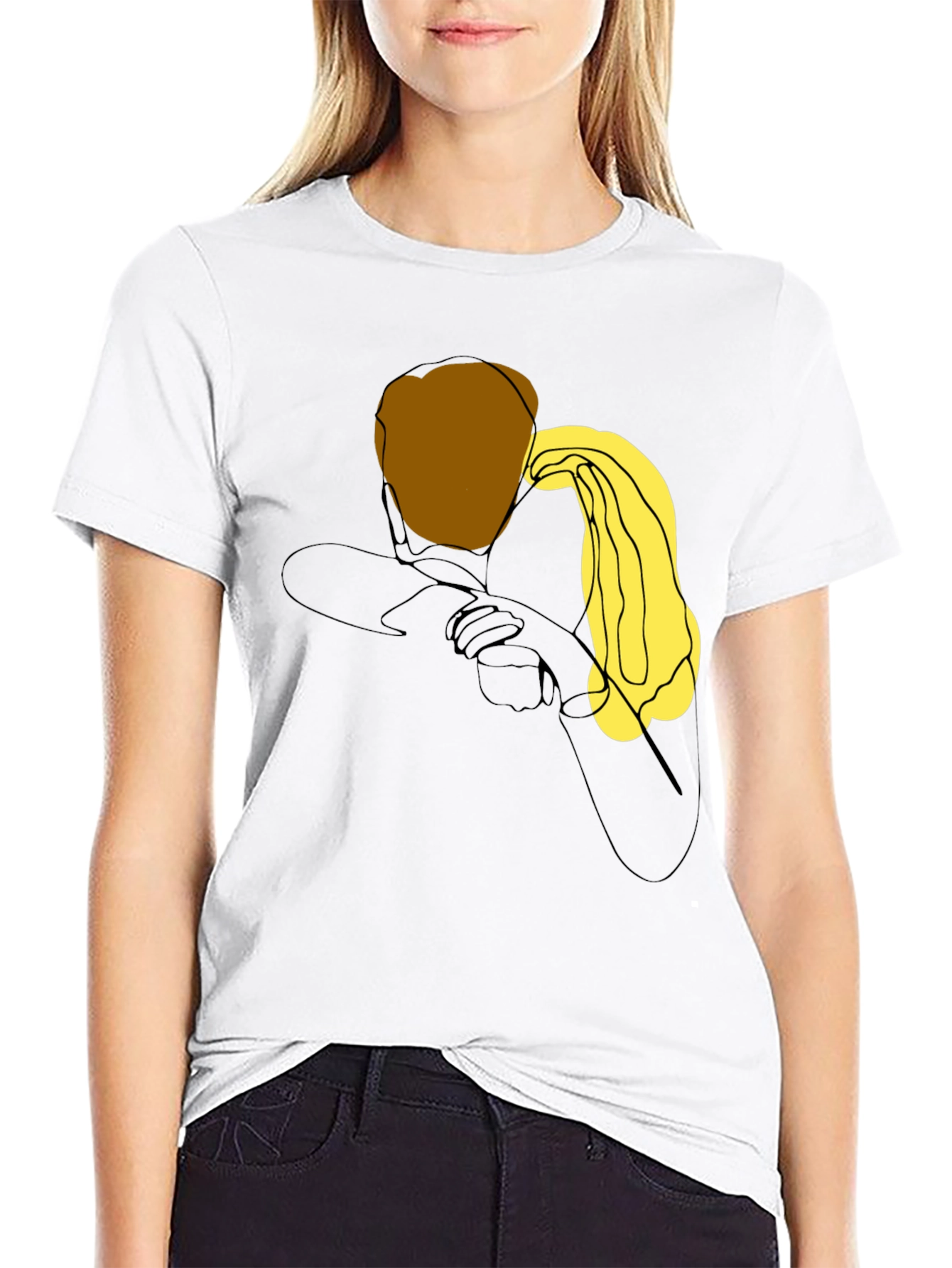 Abstract Figure Graphic Print T-Shirt