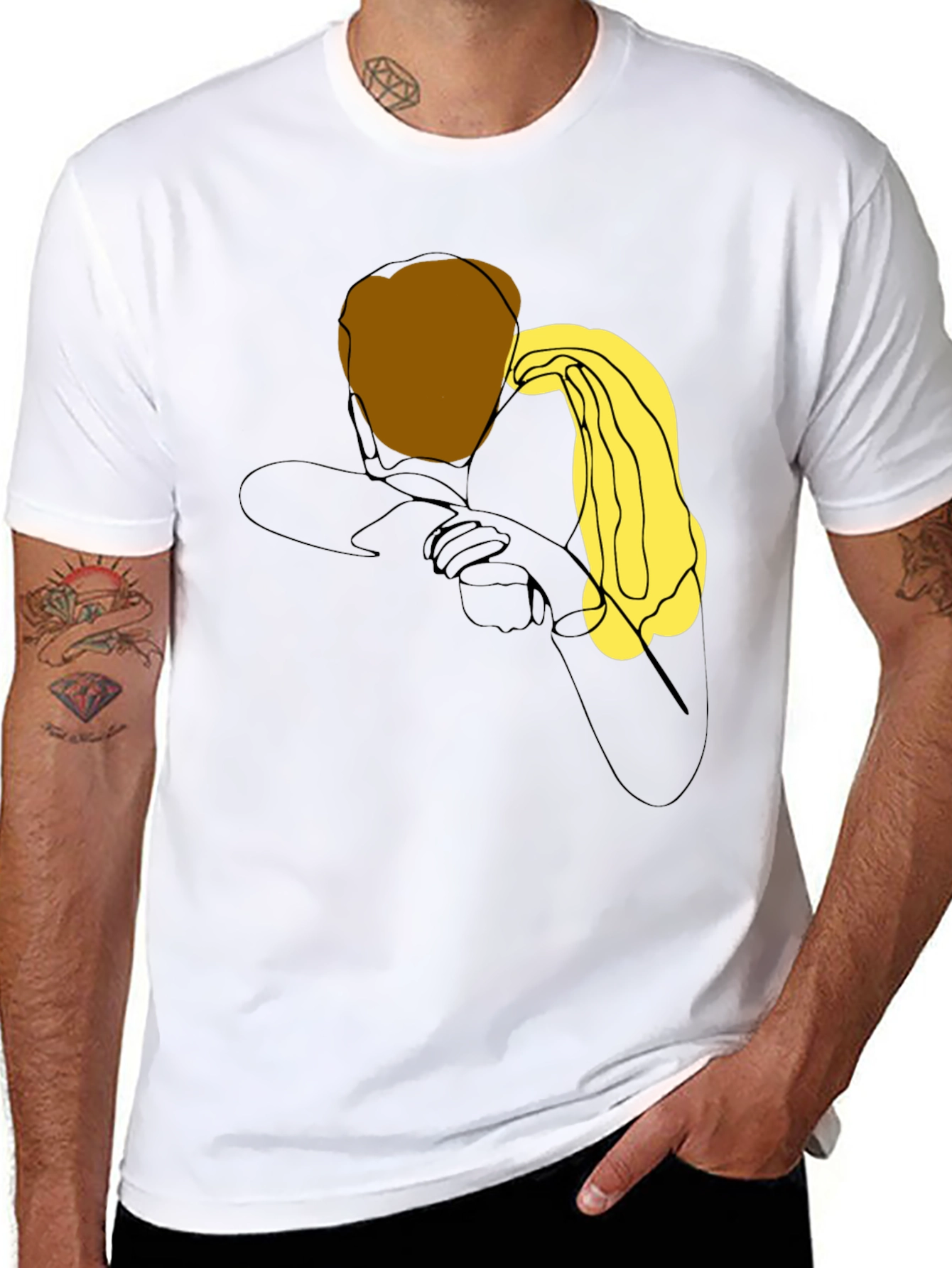 Abstract Figure Graphic Print T-Shirt