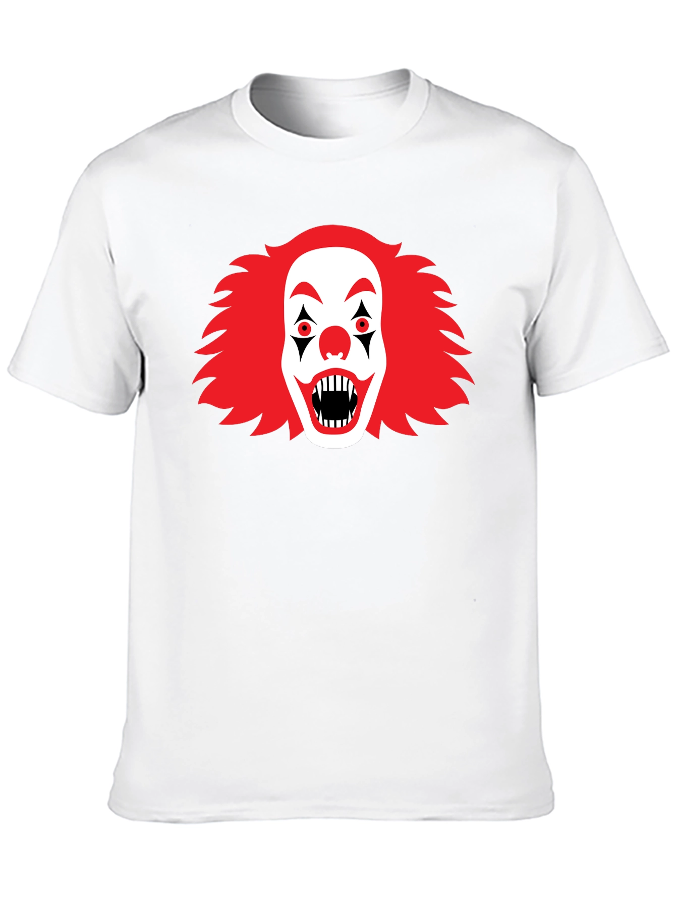 Scary Clown Graphic Tee - Black Halloween T-Shirt