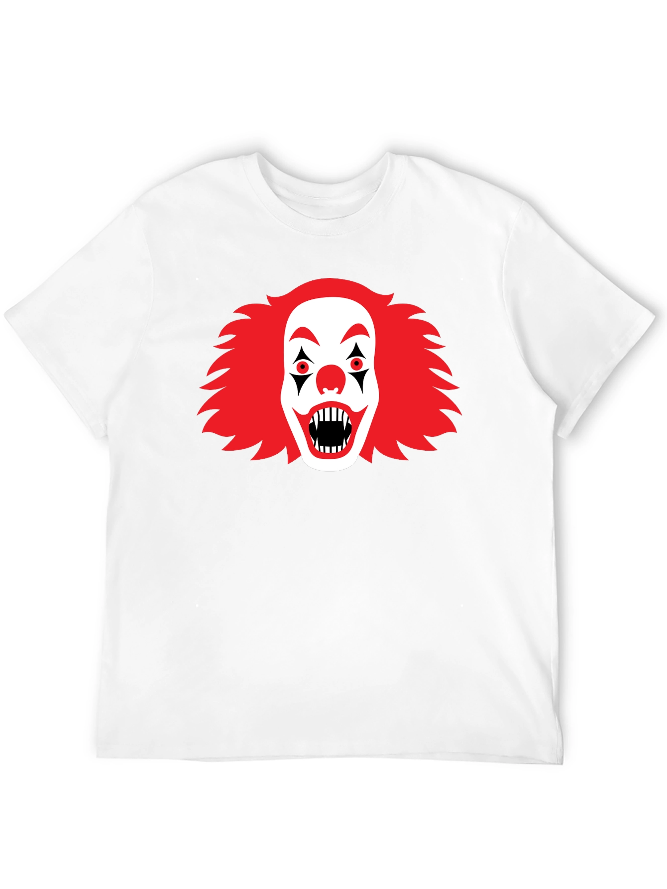 Scary Clown Graphic Tee - Black Halloween T-Shirt