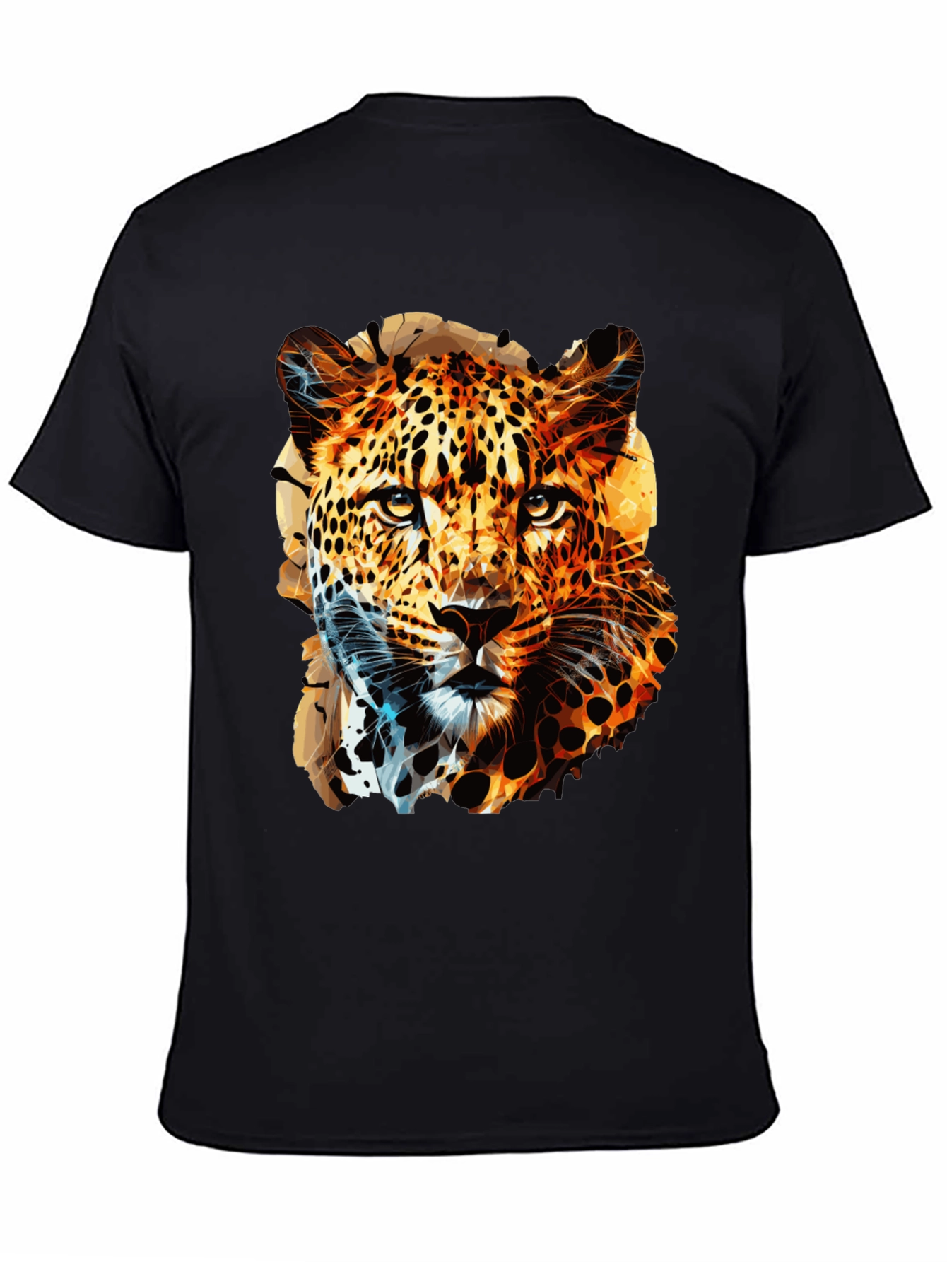 Stylish Leopard Print Black T-Shirt