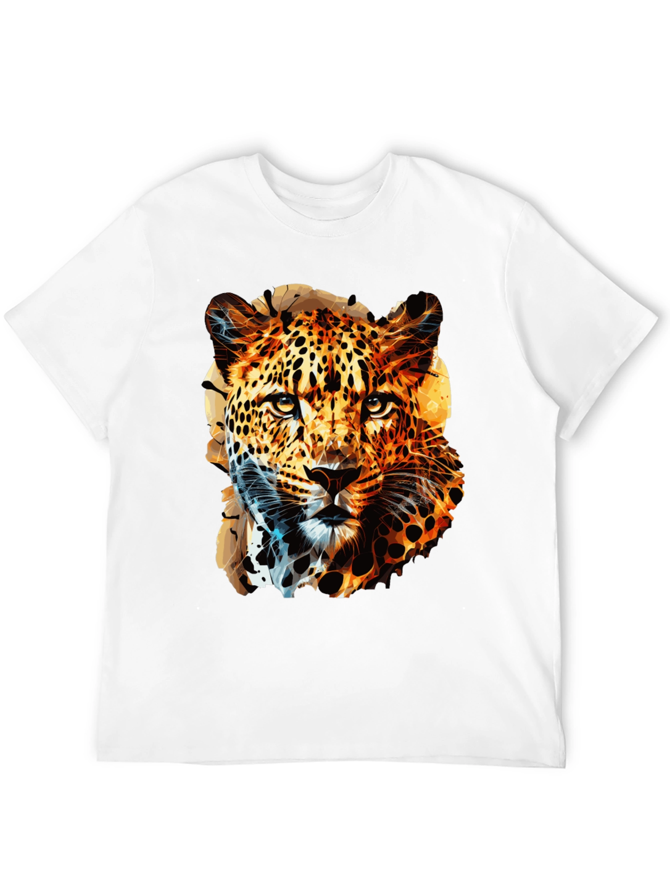 Stylish Leopard Print Black T-Shirt