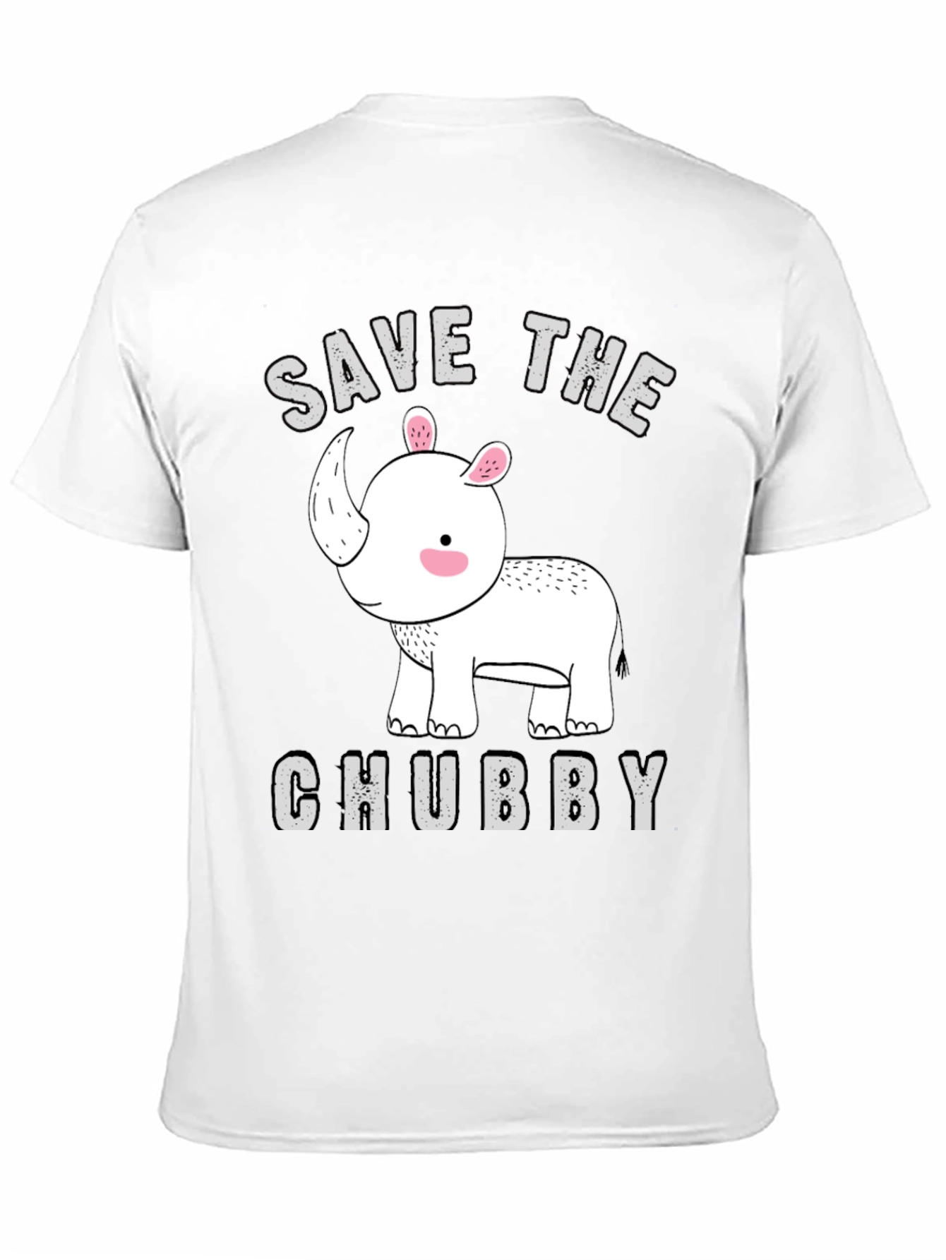 Save The Chubby Rhino T-Shirt - Mens Graphic Tee