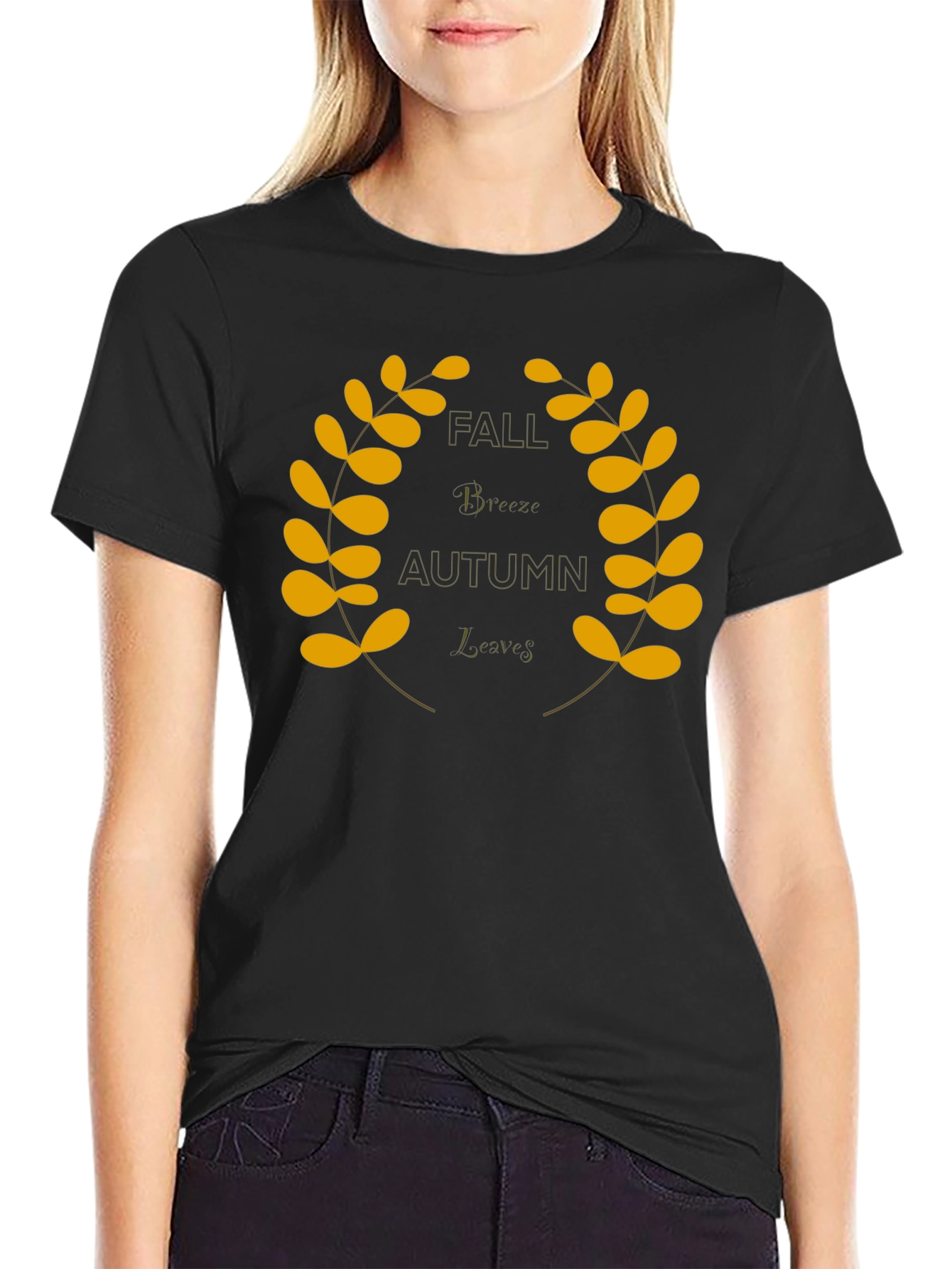 Fall Breeze Autumn Leaves Graphic Tee