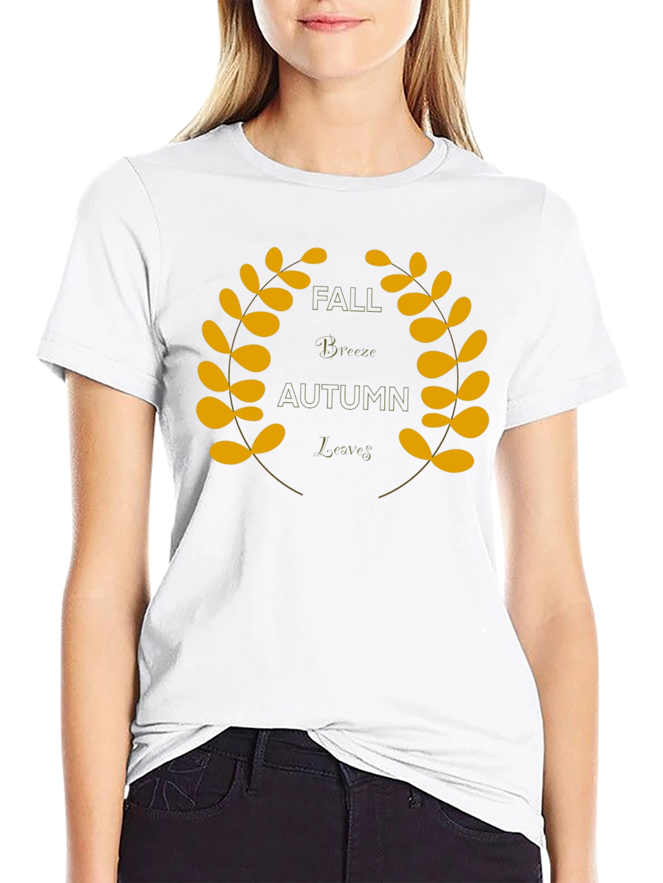 Fall Breeze Autumn Leaves Graphic Tee