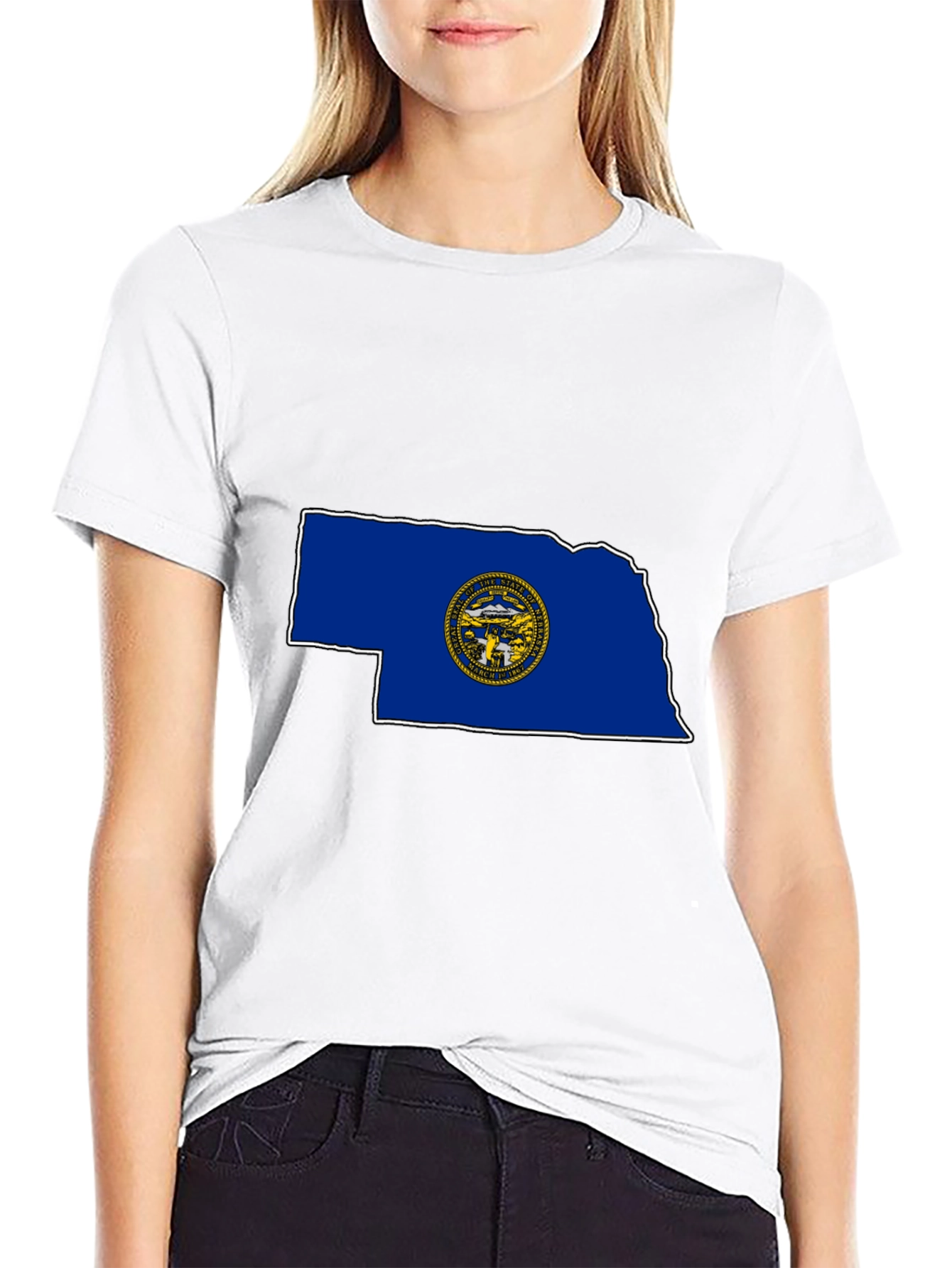 Nebraska State Flag Graphic Print T-Shirt