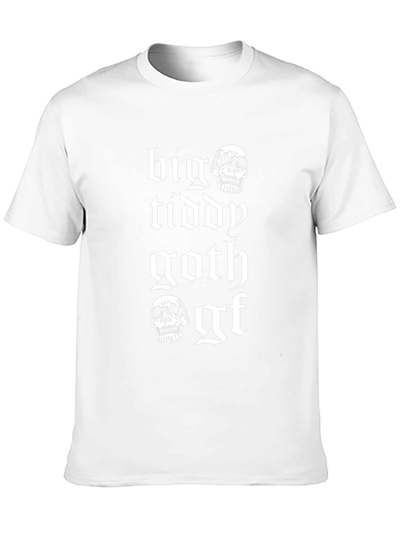 Big Tiddy Goth Gf T-Shirt - Skull Design